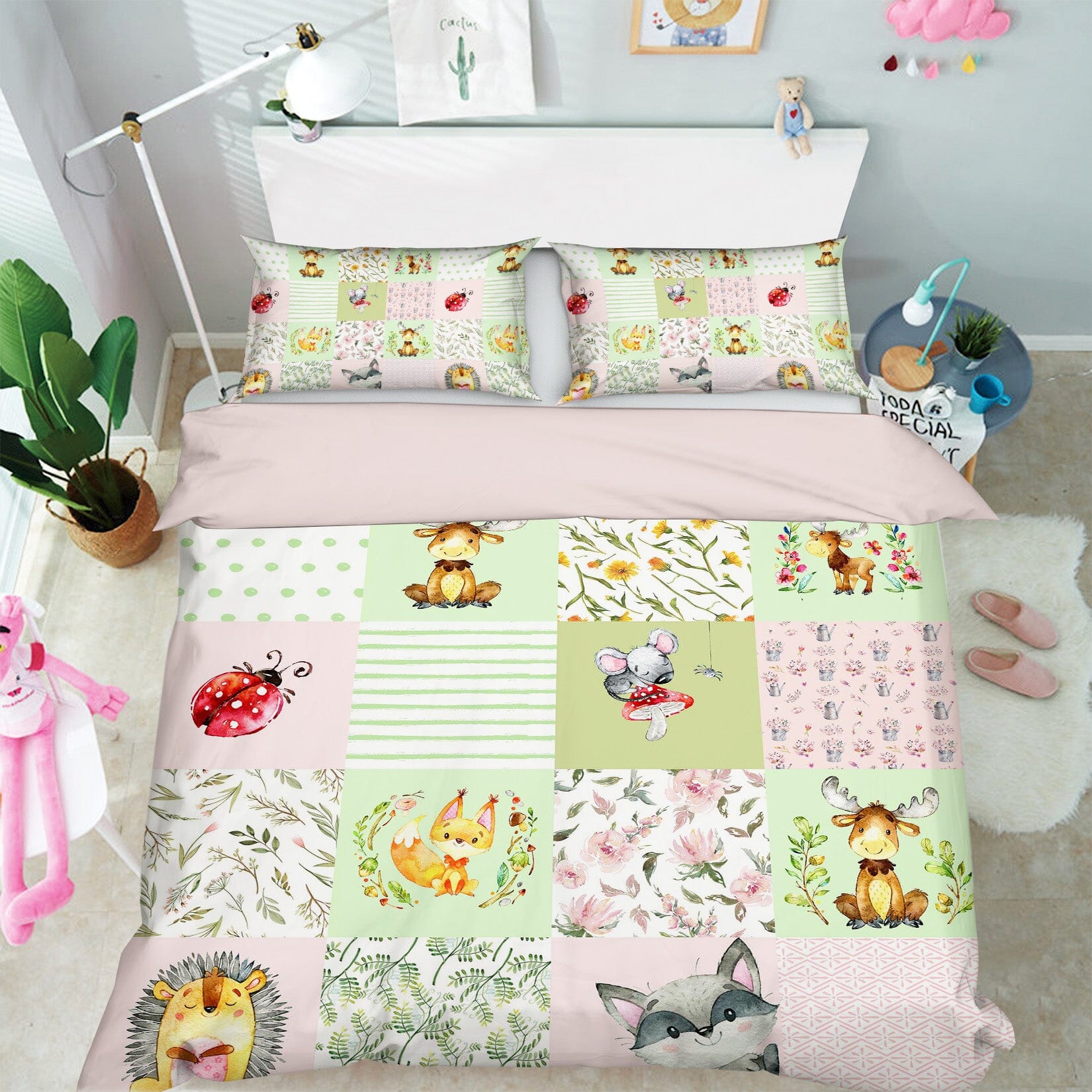 3D Mouse Fox 202 Uta Naumann Bedding Bed Pillowcases Quilt Quiet Covers AJ Creativity Home