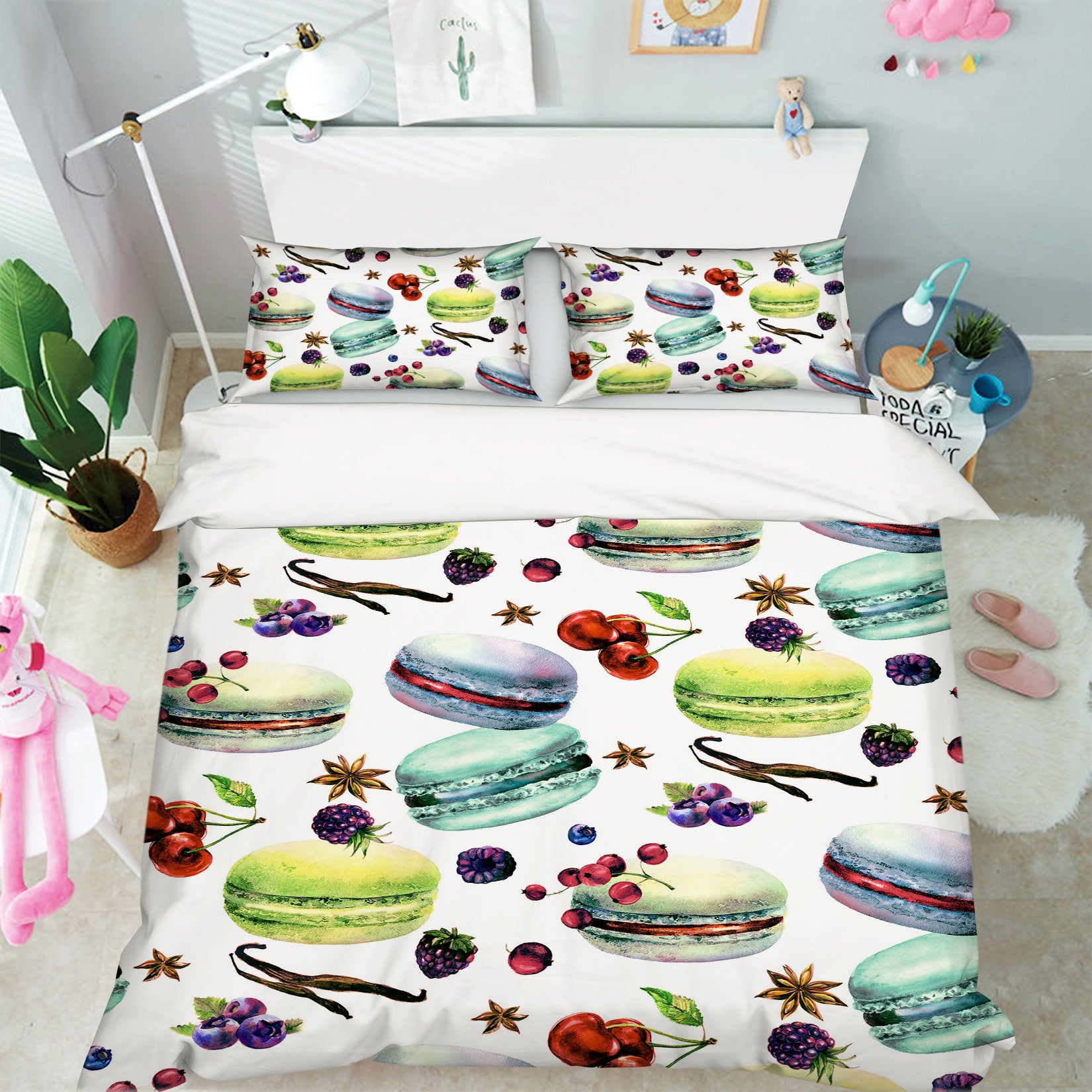 3D Macaron 12028 Bed Pillowcases Quilt