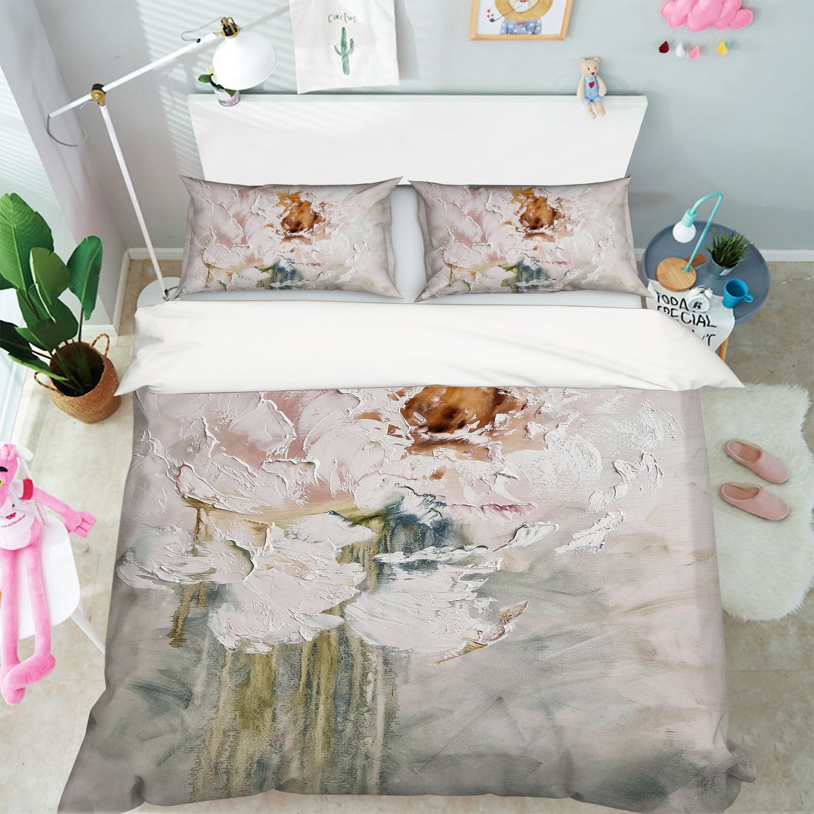 3D White Flower 3154 Skromova Marina Bedding Bed Pillowcases Quilt Cover Duvet Cover