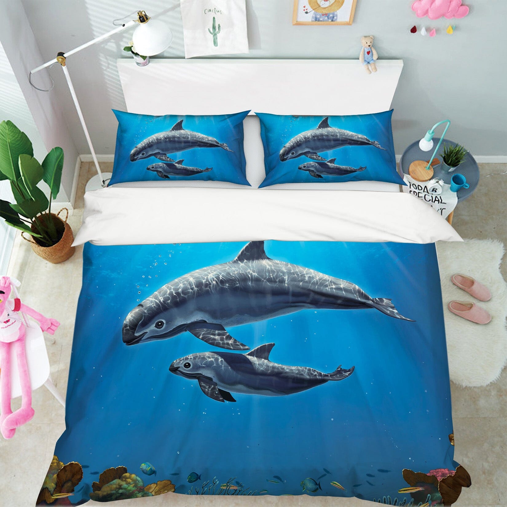 3D Vaquita Critically Endangered 098 Bed Pillowcases Quilt Exclusive Designer Vincent Quiet Covers AJ Creativity Home