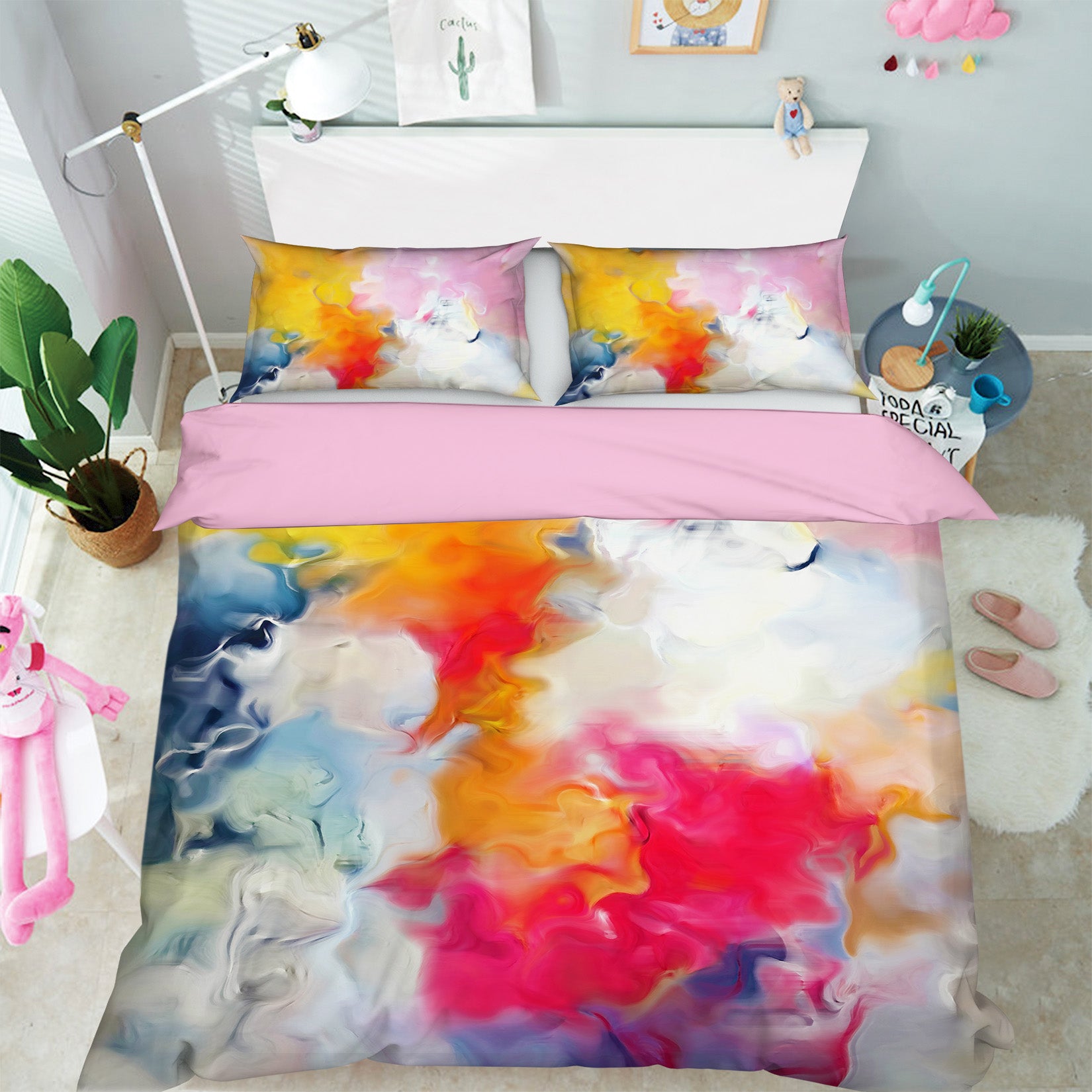 3D Colored Smoke 12118 Bed Pillowcases Quilt