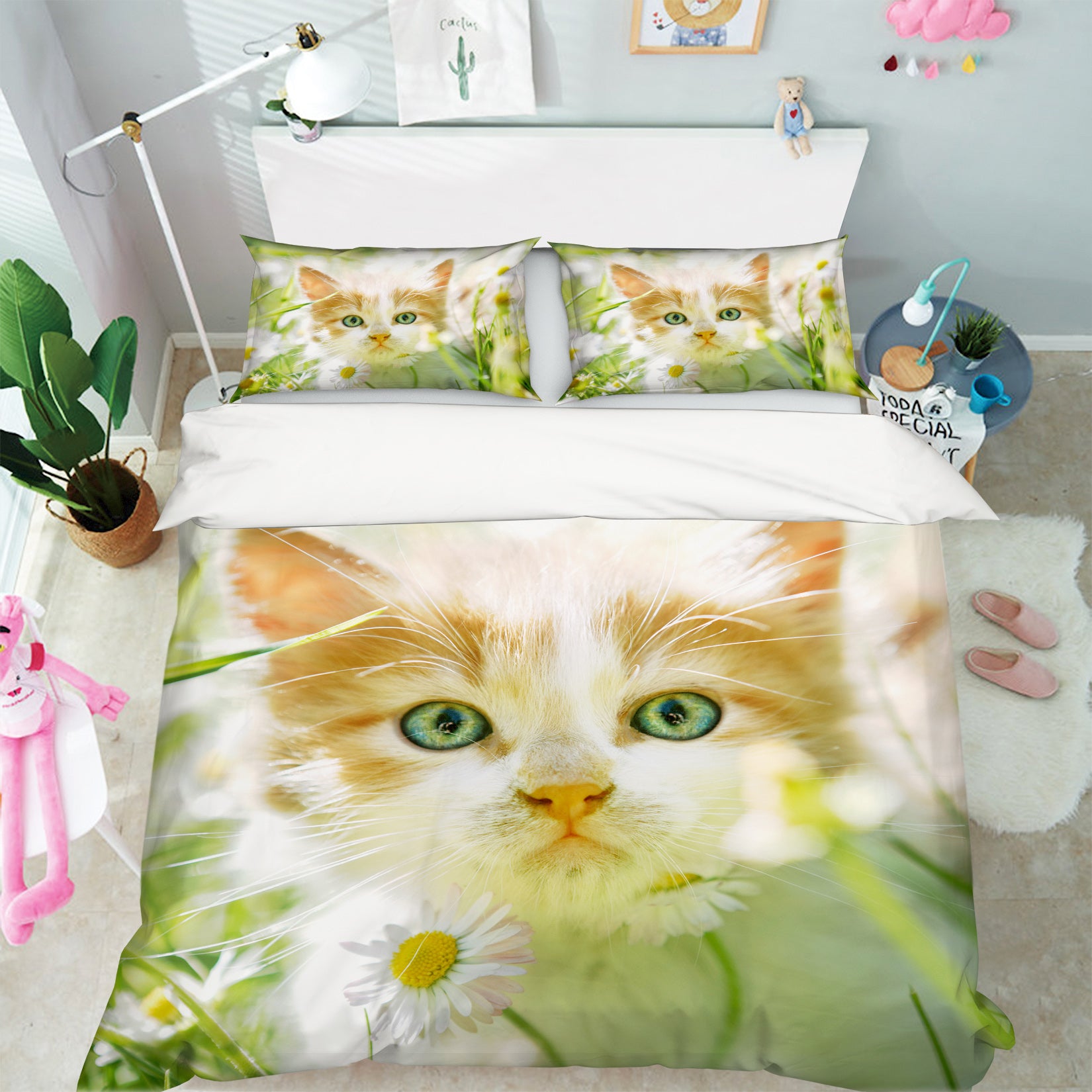3D Cat 15083 Bed Pillowcases Quilt