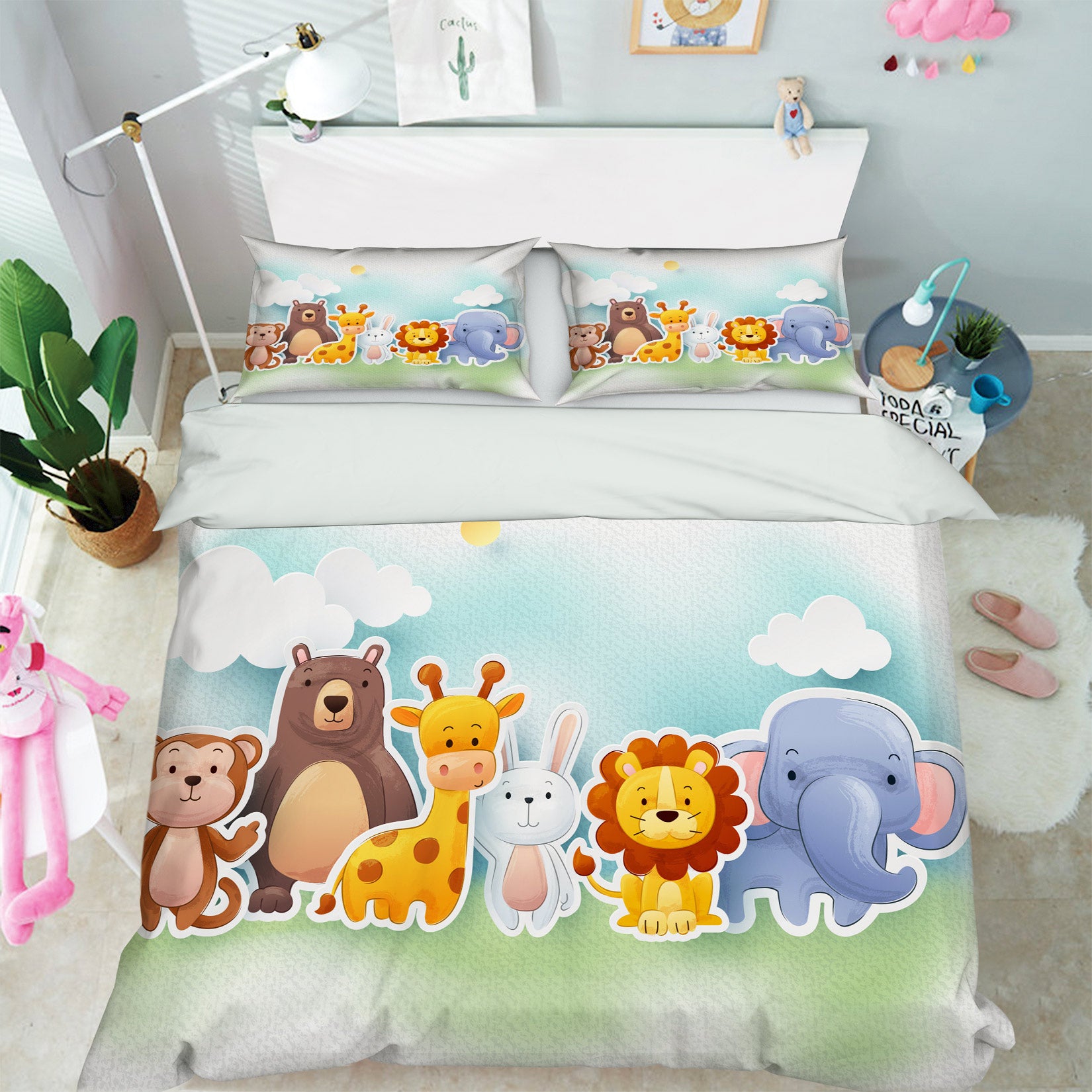 3D Animals 60014 Bed Pillowcases Quilt