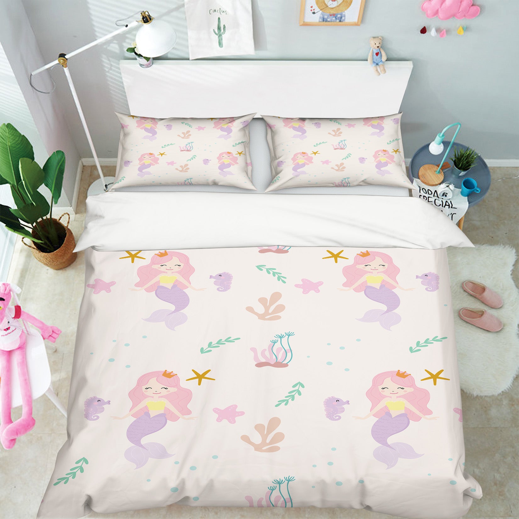 3D Mermaid 61068 Bed Pillowcases Quilt