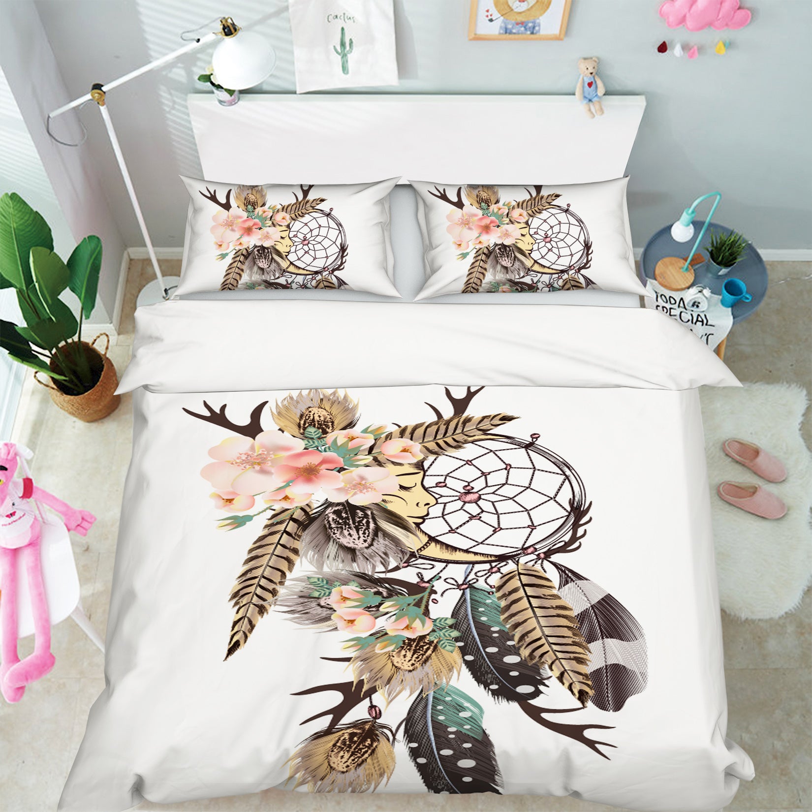 3D Feather Dream Catcher 15022 Bed Pillowcases Quilt