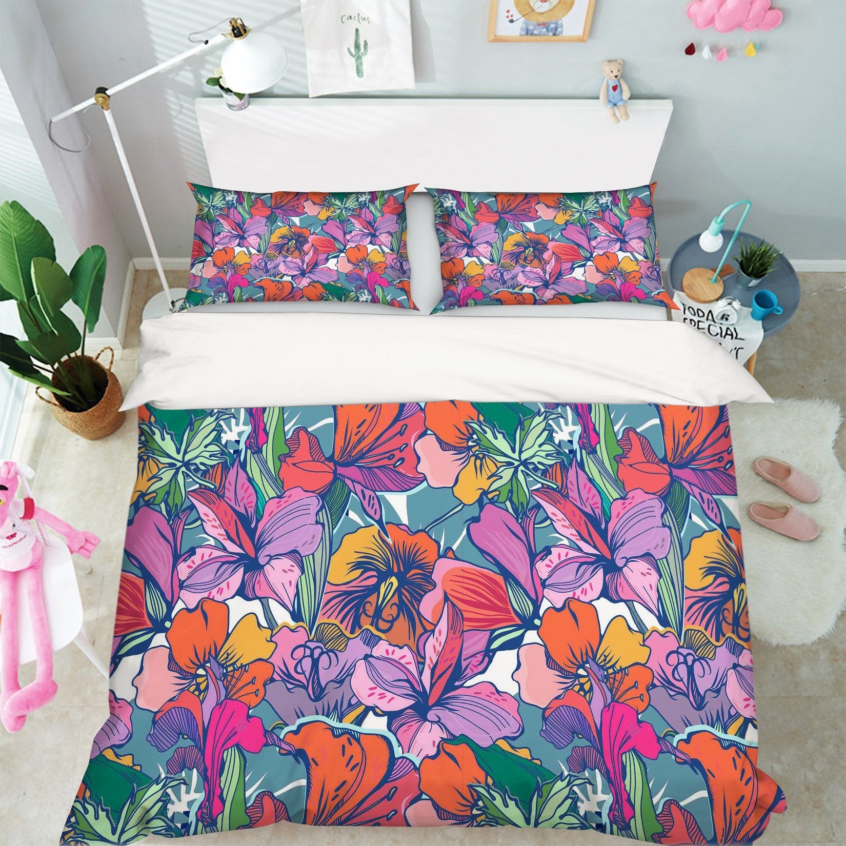3D Bright Bloom 034 Bed Pillowcases Quilt Wallpaper AJ Wallpaper
