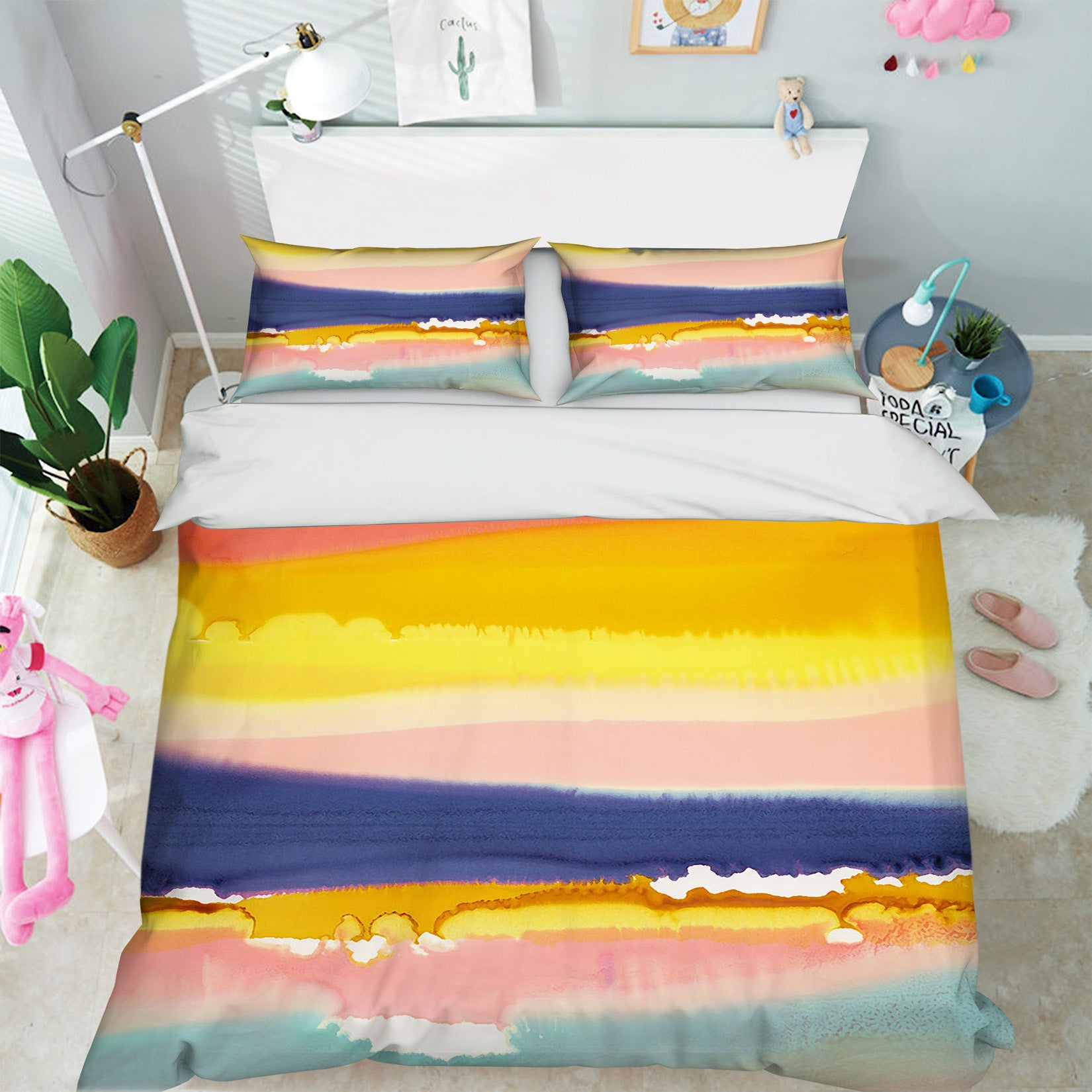 3D Colored Clouds 12128 Bed Pillowcases Quilt