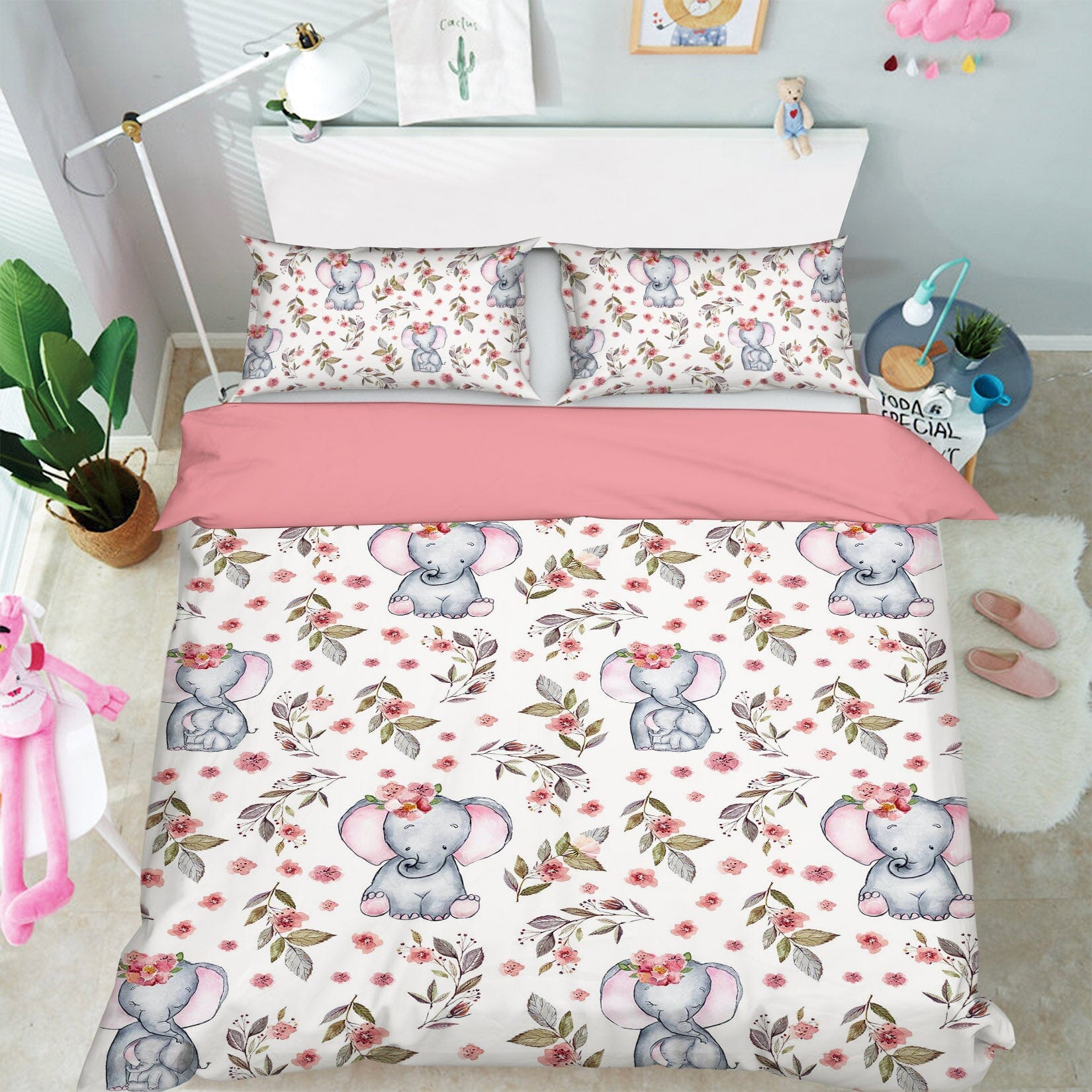 3D Cute Elephant 230 Uta Naumann Bedding Bed Pillowcases Quilt Quiet Covers AJ Creativity Home