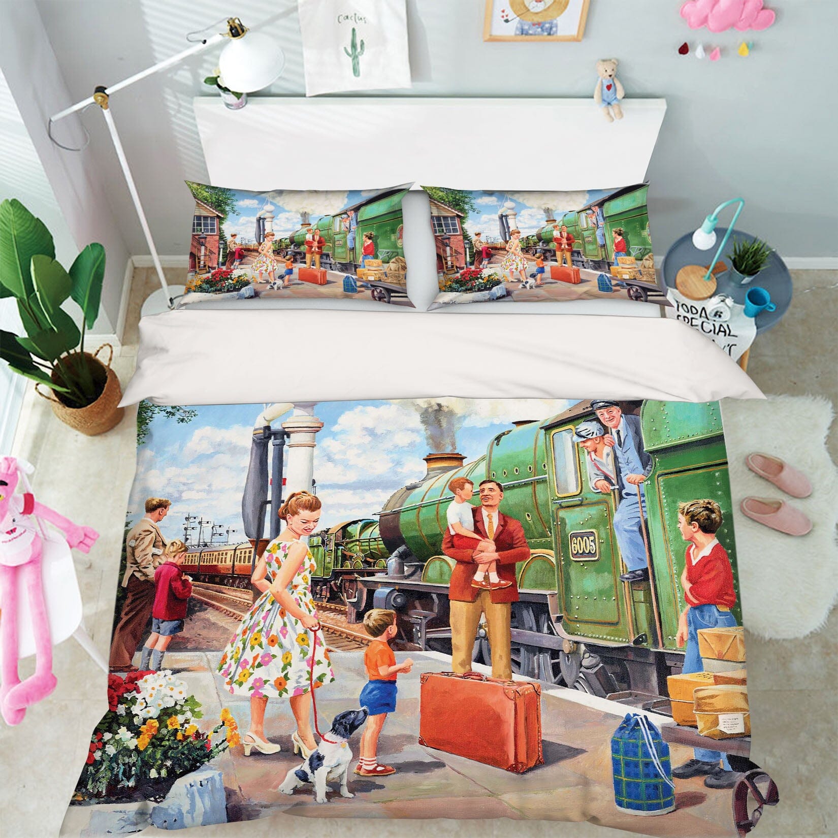 3D The Train Driver 2069 Trevor Mitchell bedding Bed Pillowcases Quilt Quiet Covers AJ Creativity Home