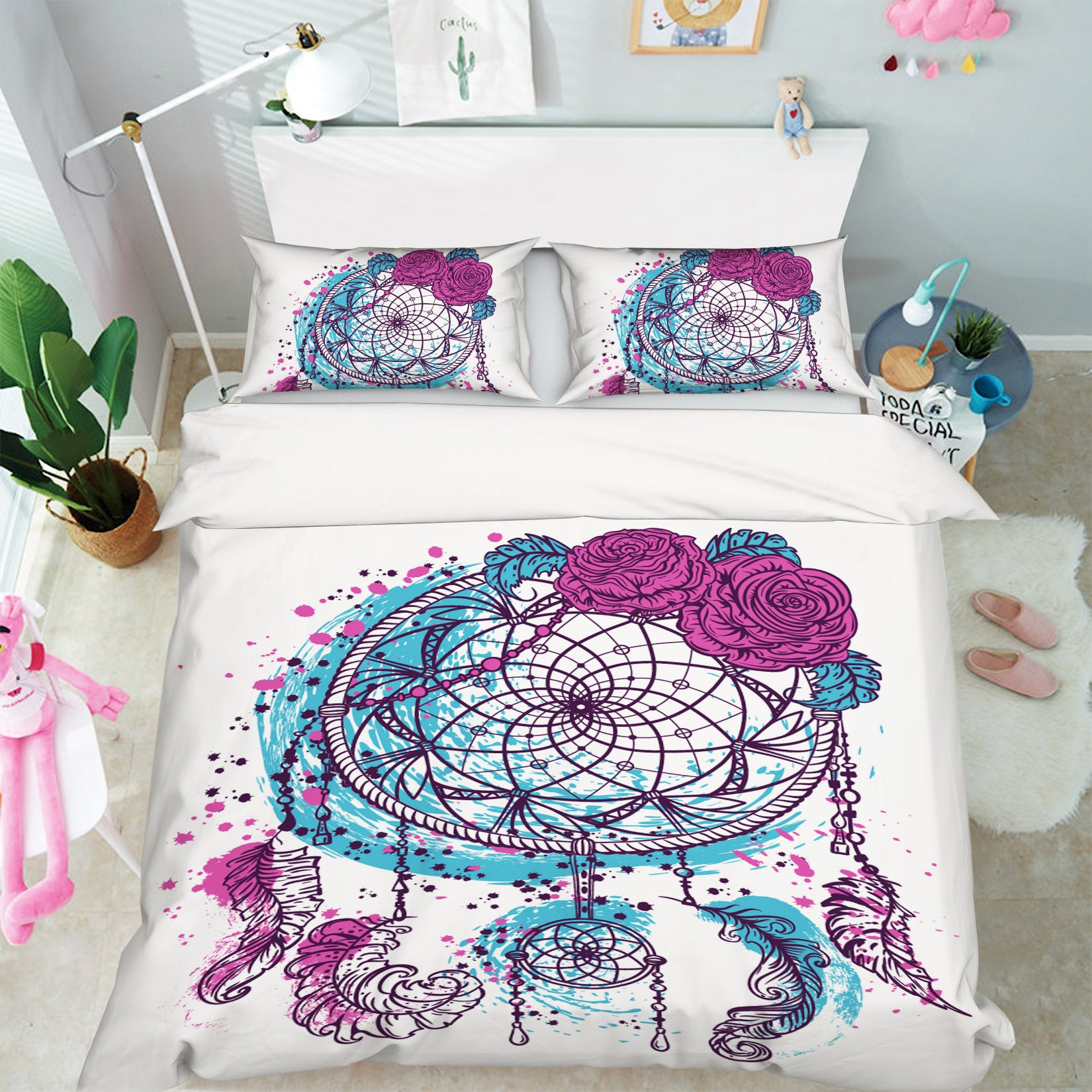 3D Dreamcatcher 15073 Bed Pillowcases Quilt