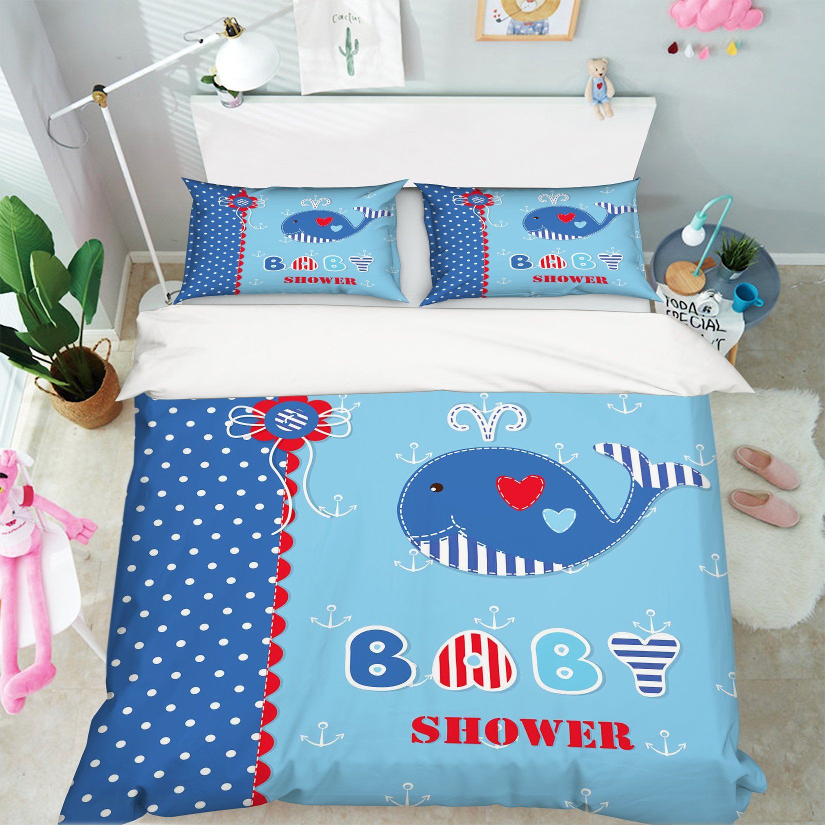3D Cartoon Whale 119 Bed Pillowcases Quilt Wallpaper AJ Wallpaper