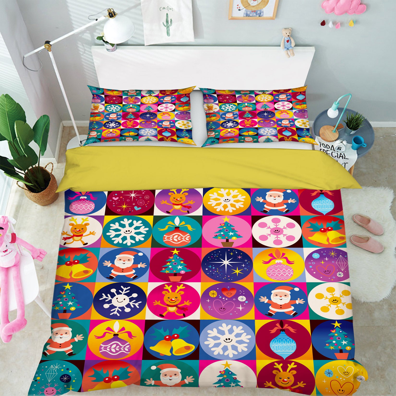 3D Snowman Snowflake Santa Claus 50027 Christmas Quilt Duvet Cover Xmas Bed Pillowcases