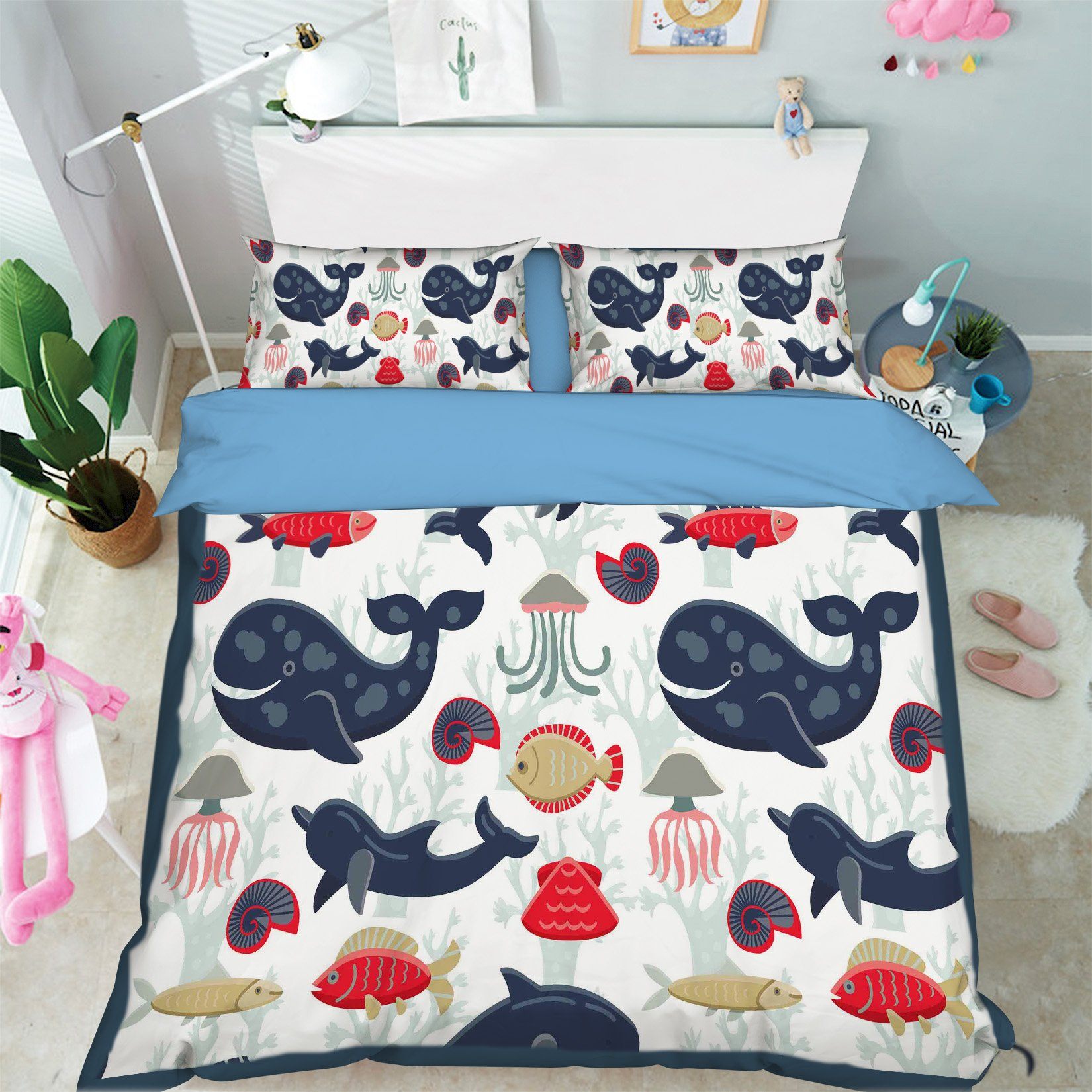 3D Deep Sea Fish 097 Bed Pillowcases Quilt Wallpaper AJ Wallpaper