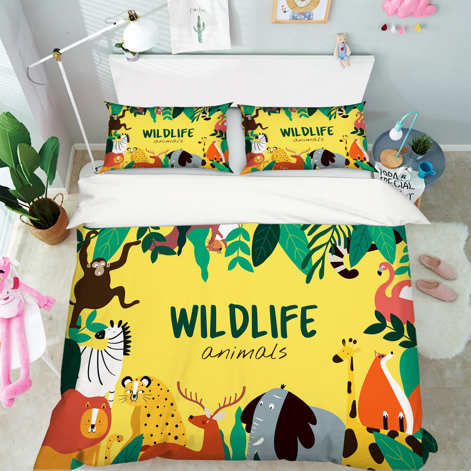 3D Animals 19169 Bed Pillowcases Quilt