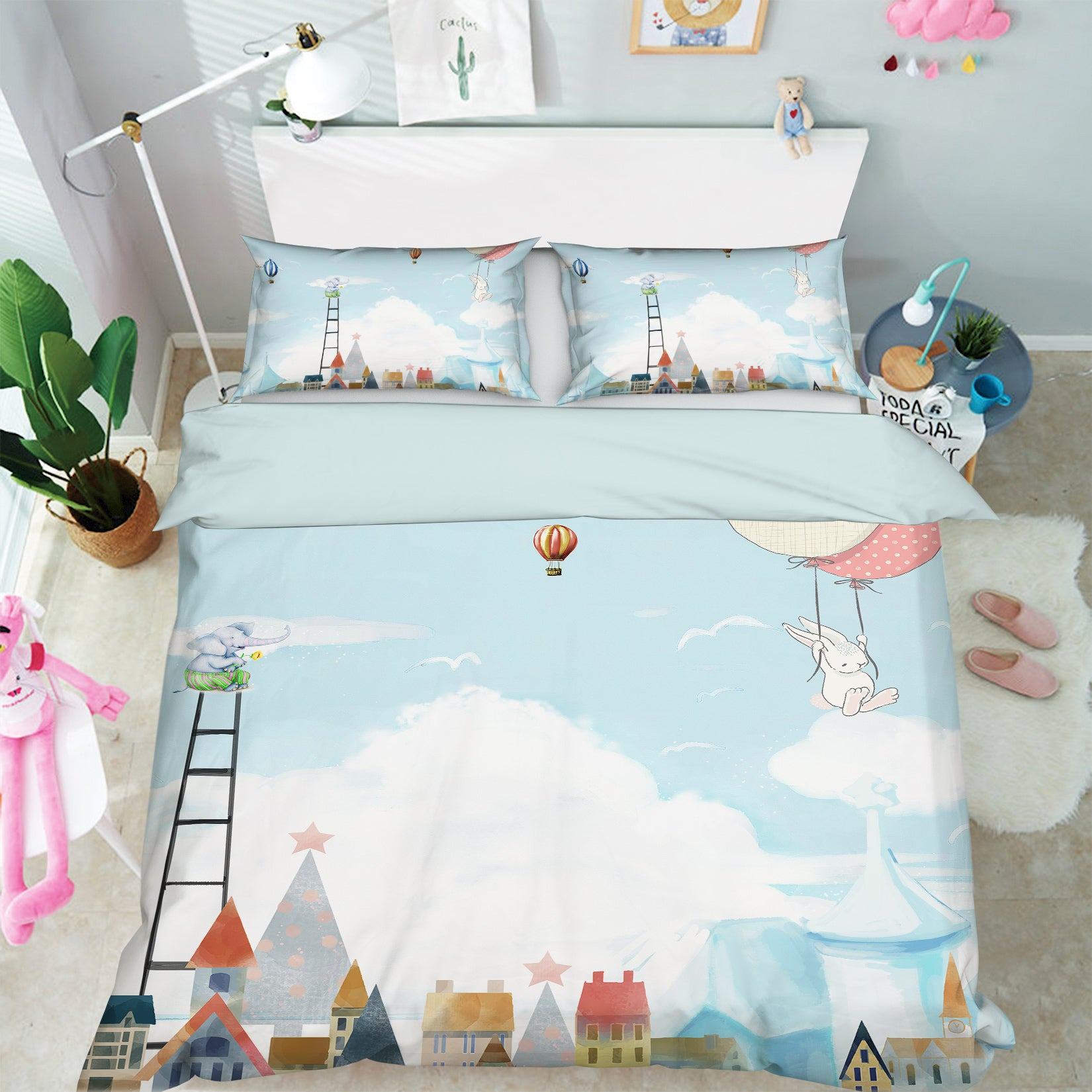 3D Houses 13077 Bed Pillowcases Quilt