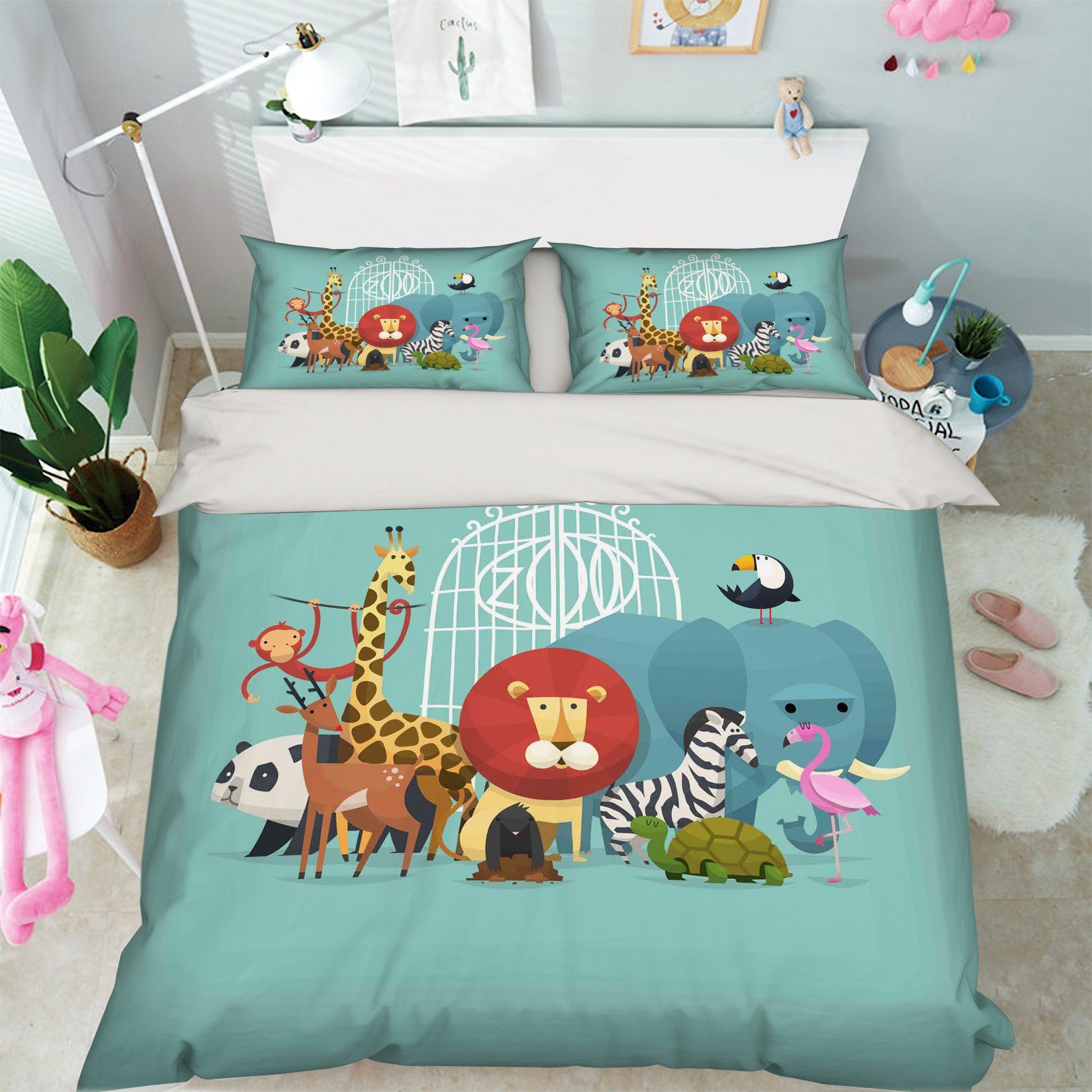 3D Sitting Animal 157 Bed Pillowcases Quilt Wallpaper AJ Wallpaper