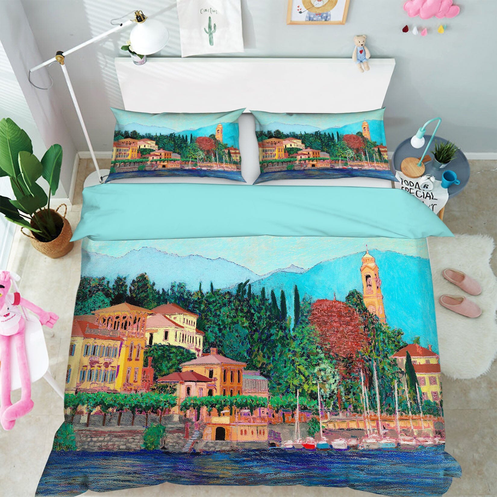 3D Lake Tower 1167 Allan P. Friedlander Bedding Bed Pillowcases Quilt Quiet Covers AJ Creativity Home