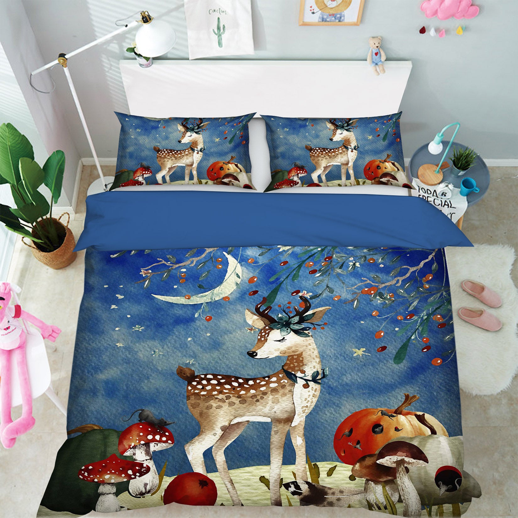 3D Sika Deer 18120 Uta Naumann Bedding Bed Pillowcases Quilt