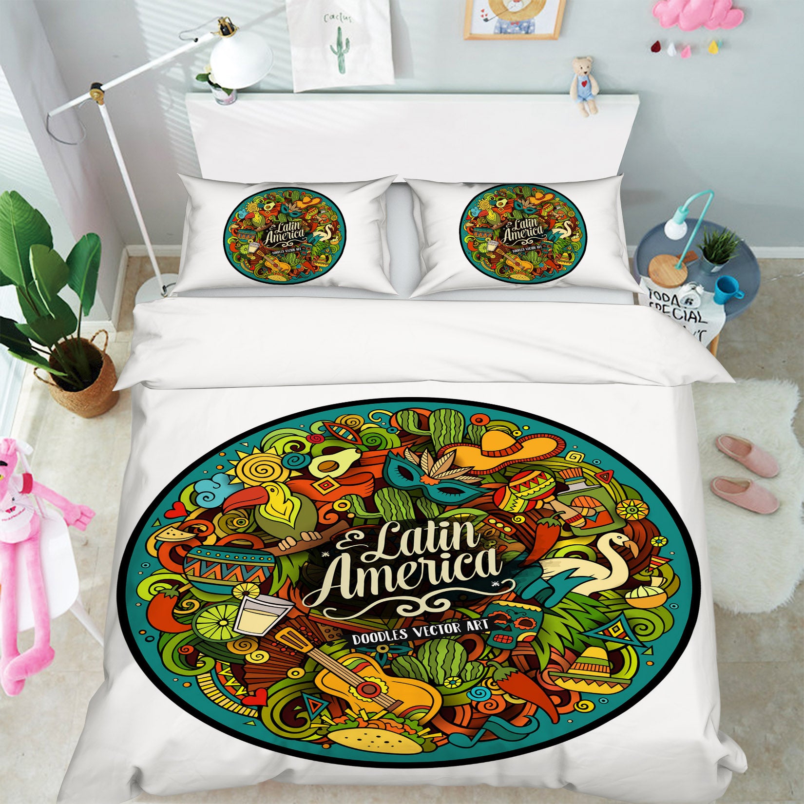 3D Guitar Cactus 59055 Bed Pillowcases Quilt