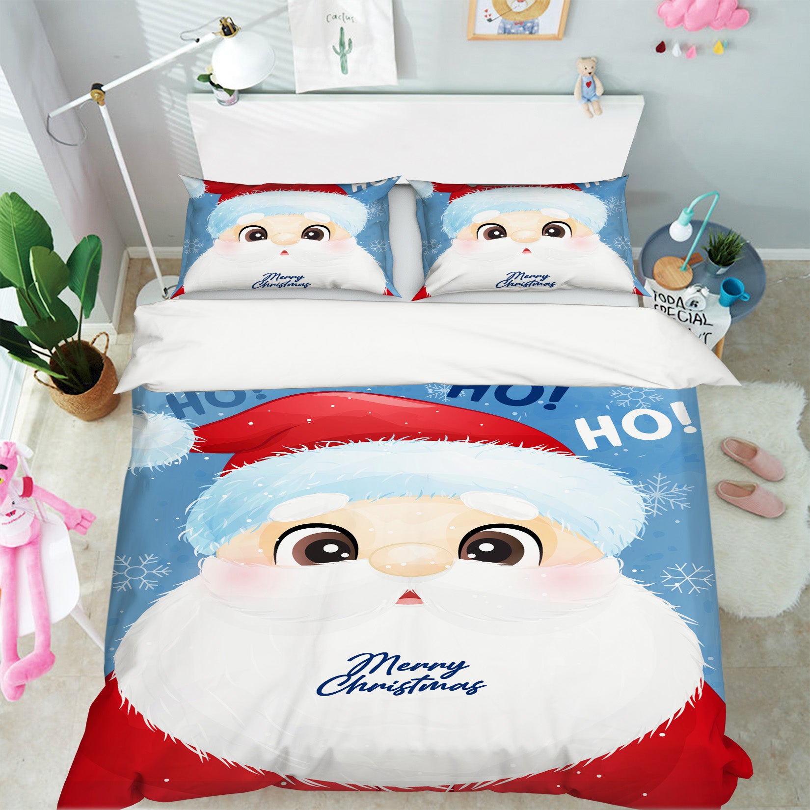 3D Santa Claus 51055 Christmas Quilt Duvet Cover Xmas Bed Pillowcases