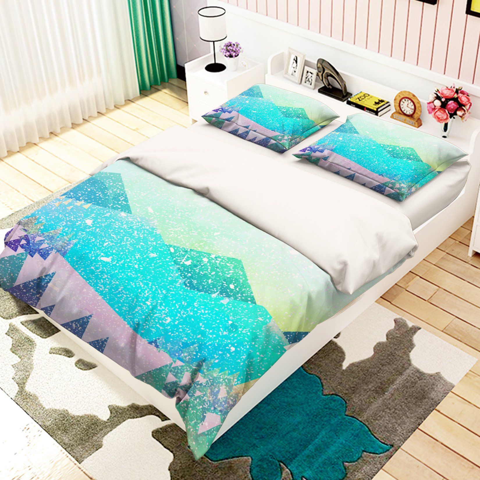 3D Mountains Pattern 357 Bed Pillowcases Quilt Wallpaper AJ Wallpaper