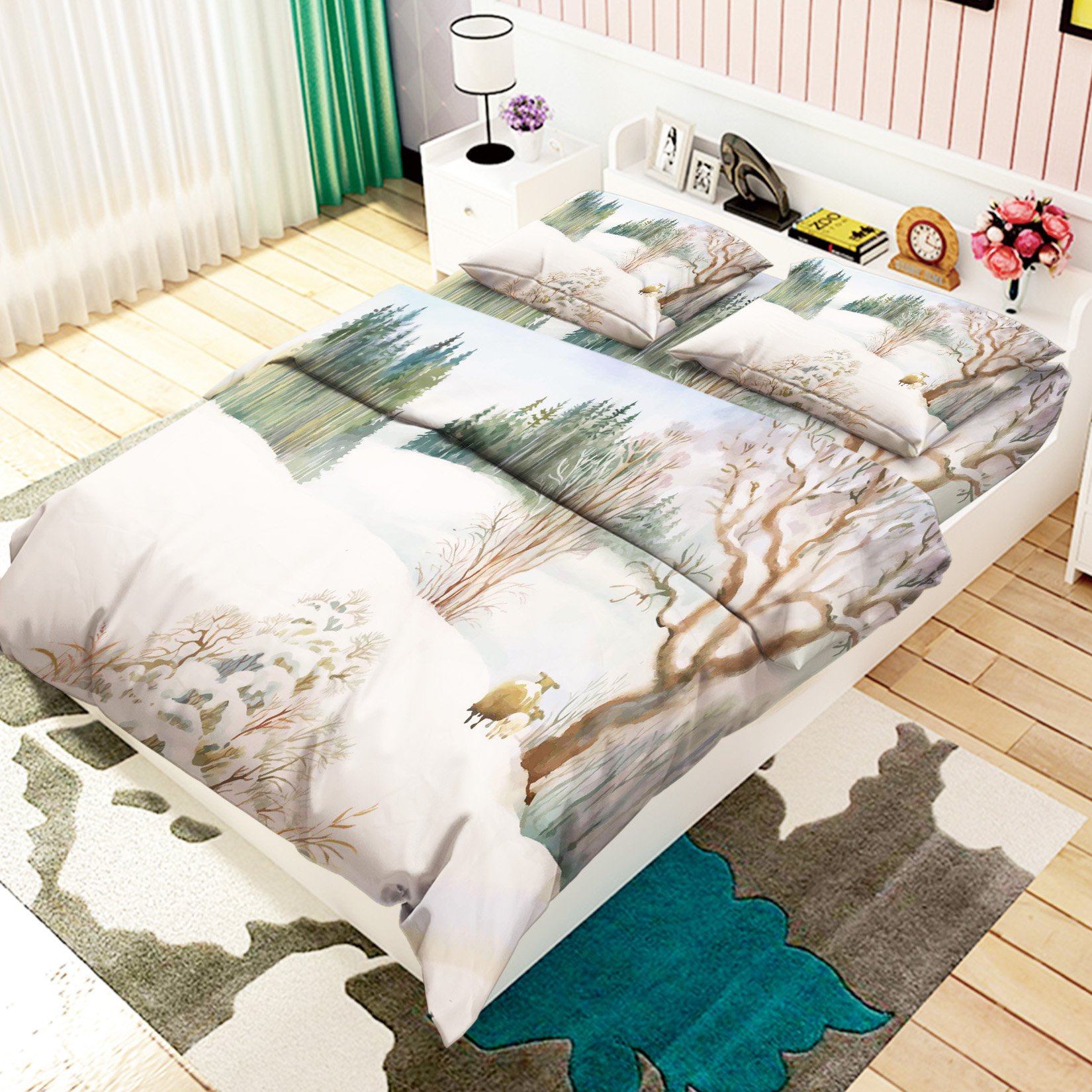 3D Snow Field Scenery 67 Bed Pillowcases Quilt Wallpaper AJ Wallpaper