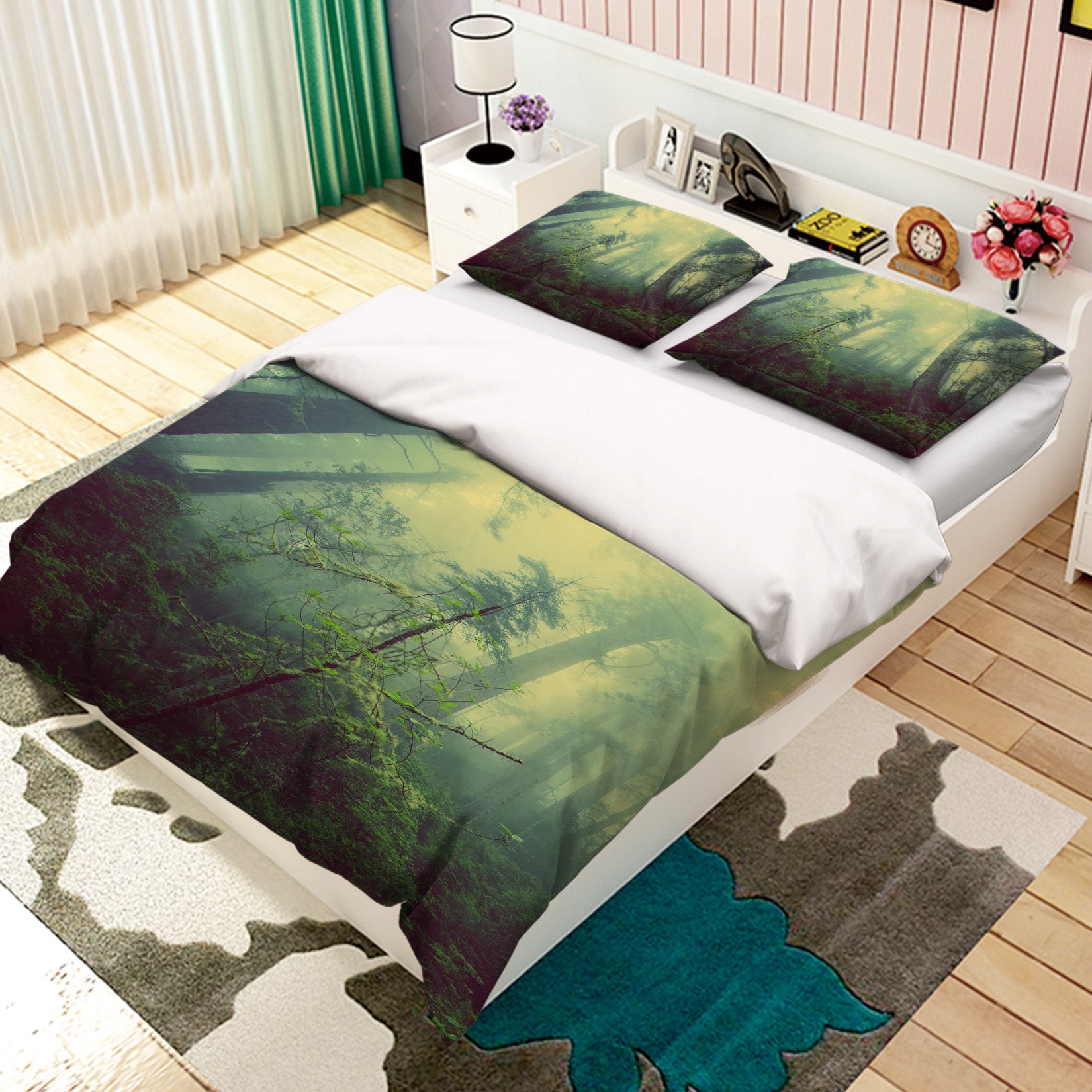 3D Forest 19146 Bed Pillowcases Quilt
