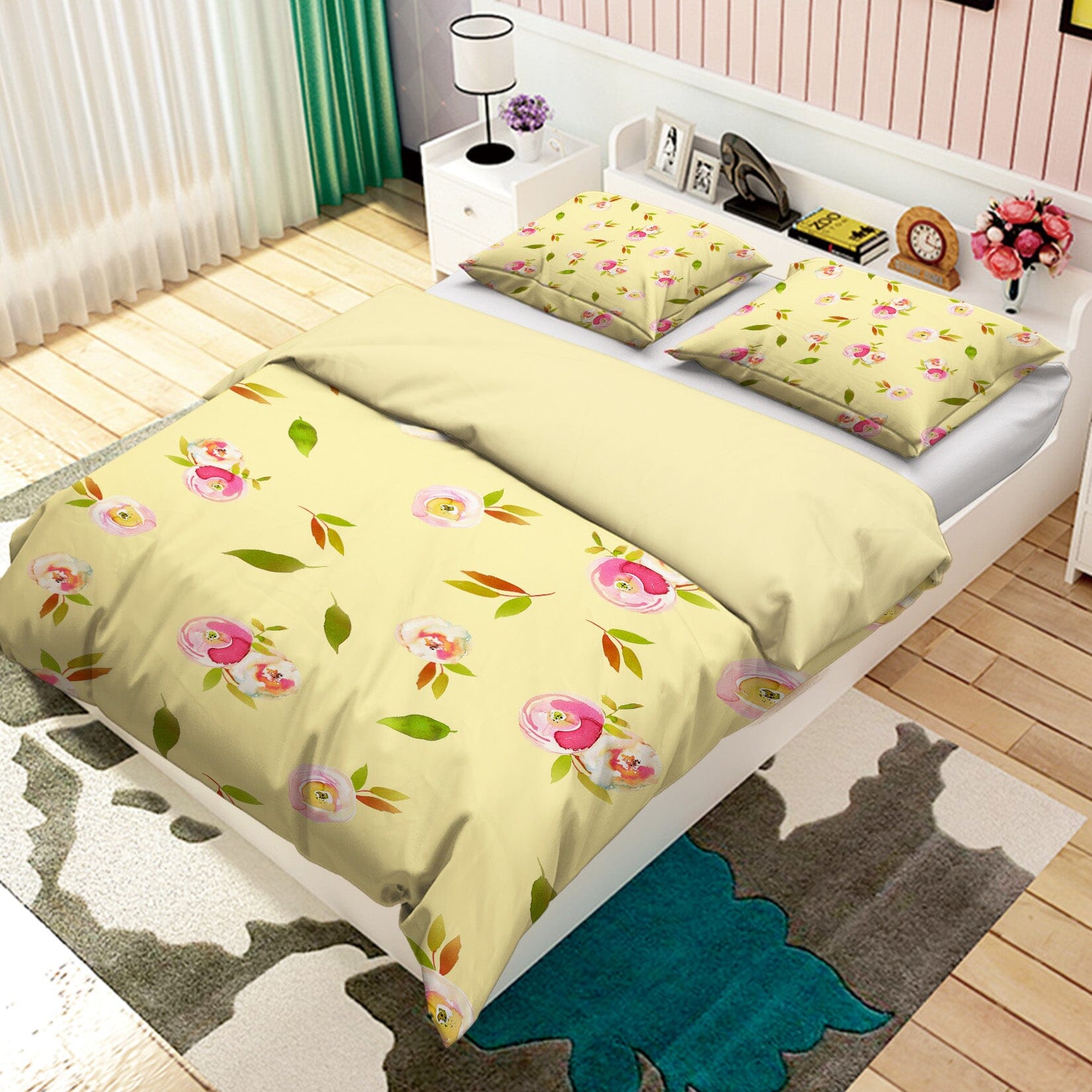 3D Yellow Flower 241 Uta Naumann Bedding Bed Pillowcases Quilt Quiet Covers AJ Creativity Home