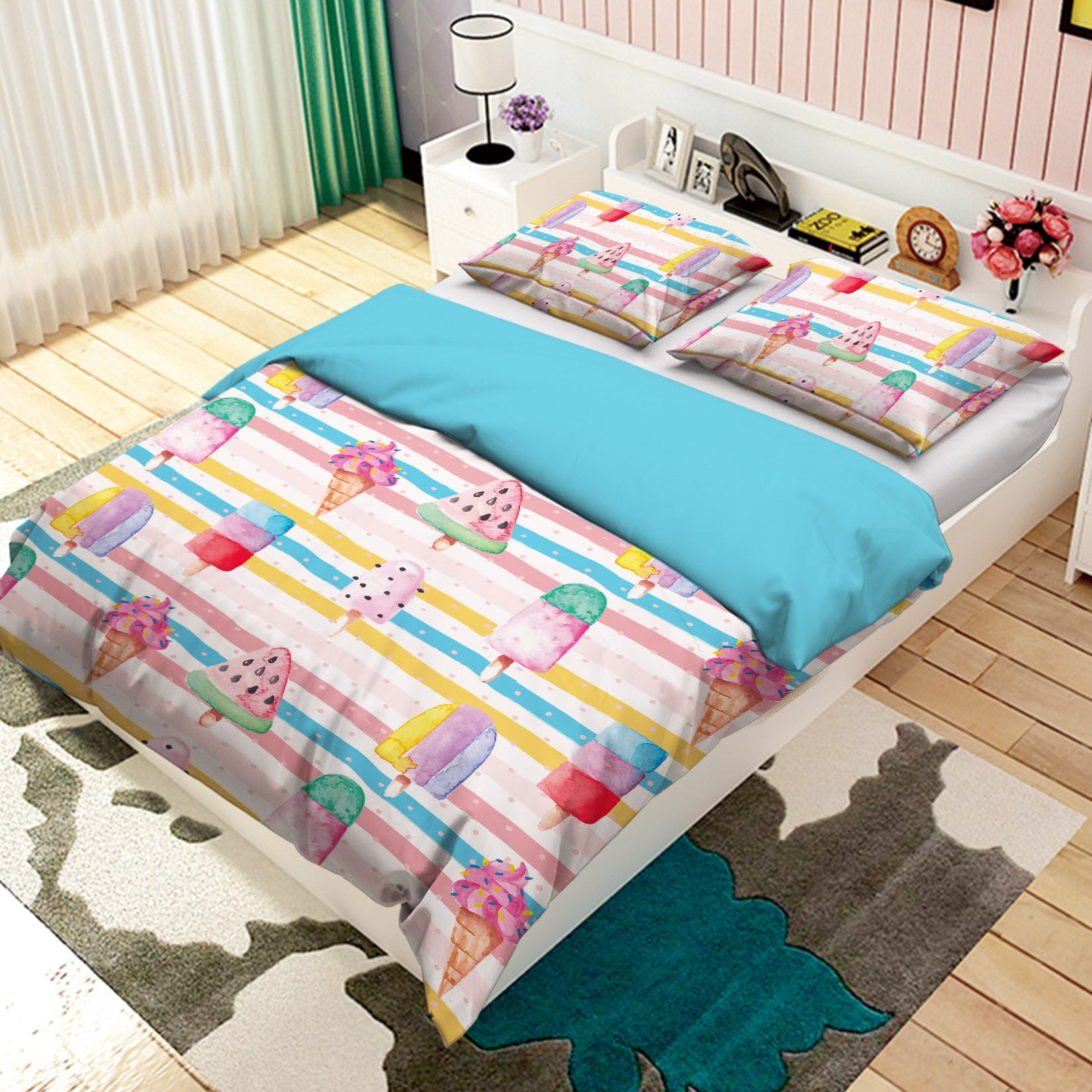 3D Colorful Ice Cream 18189 Uta Naumann Bedding Bed Pillowcases Quilt