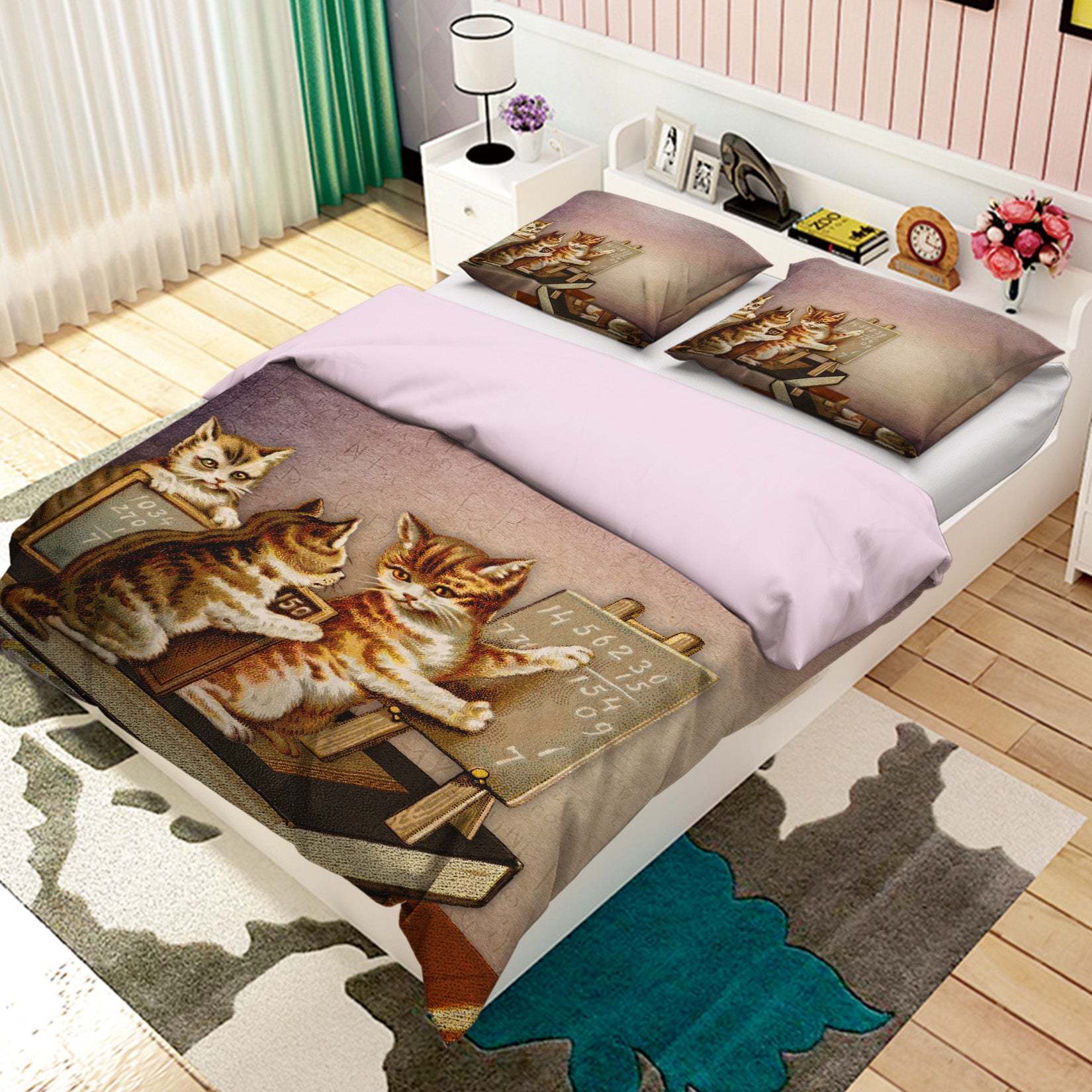 3D Cats 19198 Bed Pillowcases Quilt