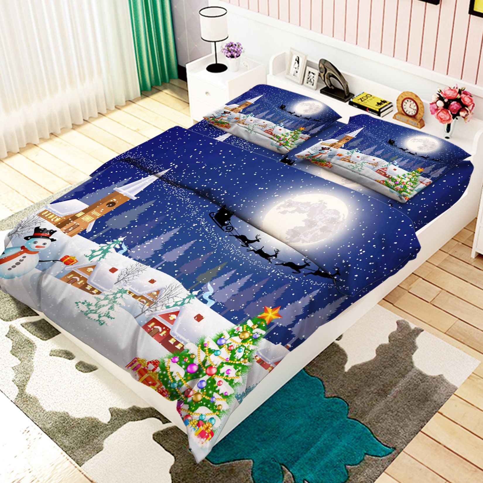 3D Christmas Eve 55 Bed Pillowcases Quilt Wallpaper AJ Wallpaper