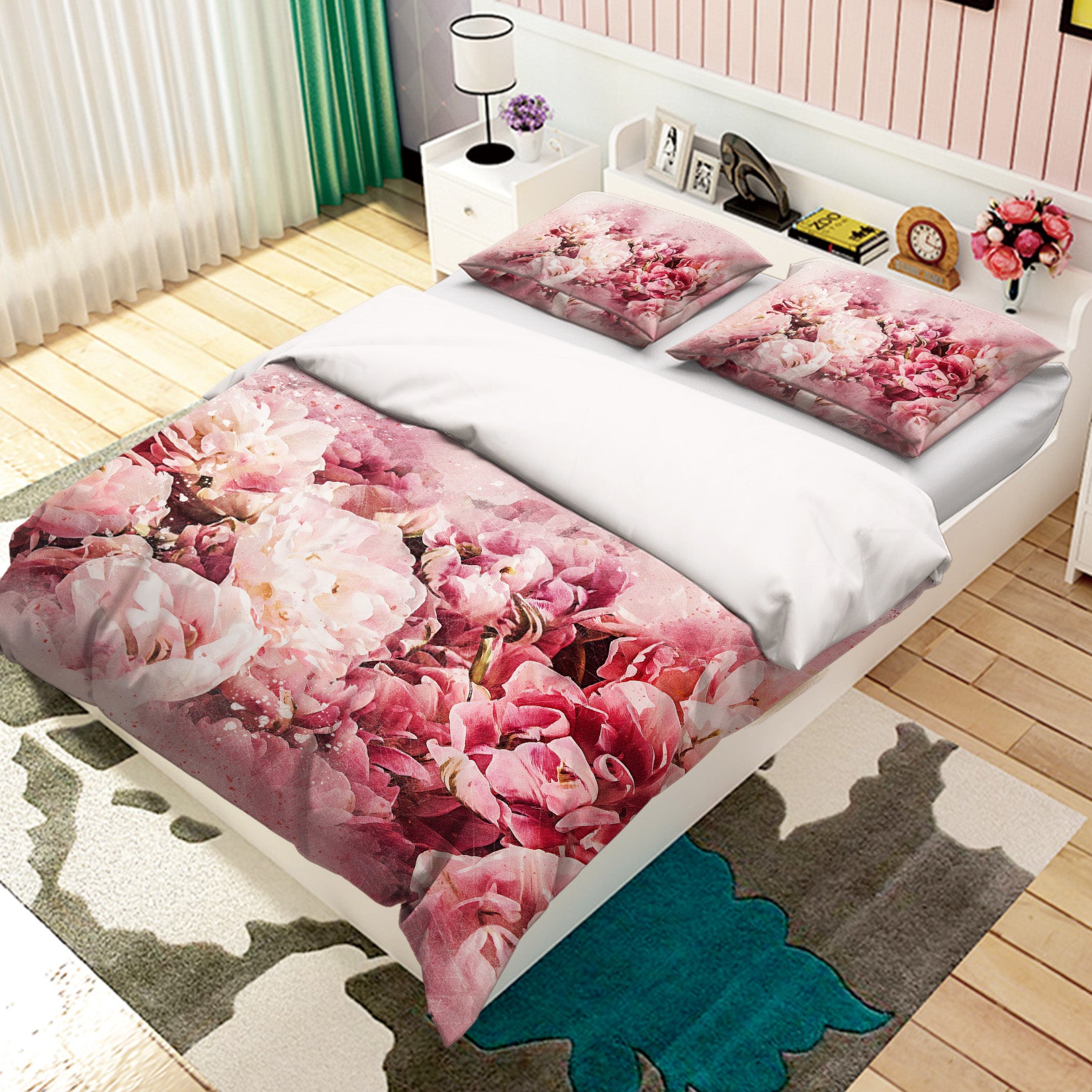 3D Flowers 19144 Bed Pillowcases Quilt