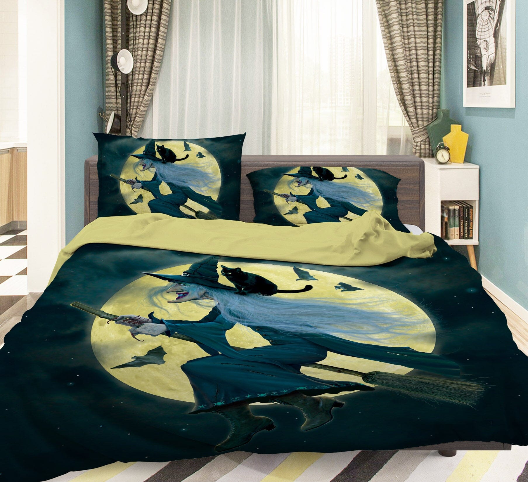 3D Witch 101 Bed Pillowcases Quilt Exclusive Designer Vincent Quiet Covers AJ Creativity Home