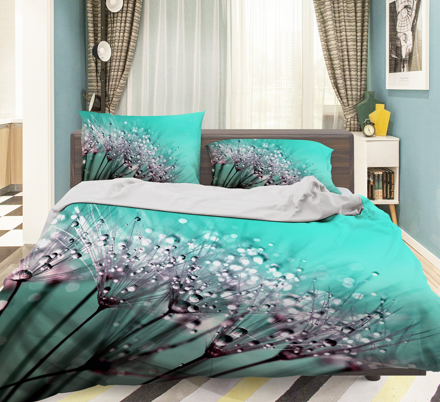 3D Flower Drops Of Water 60193 Bed Pillowcases Quilt