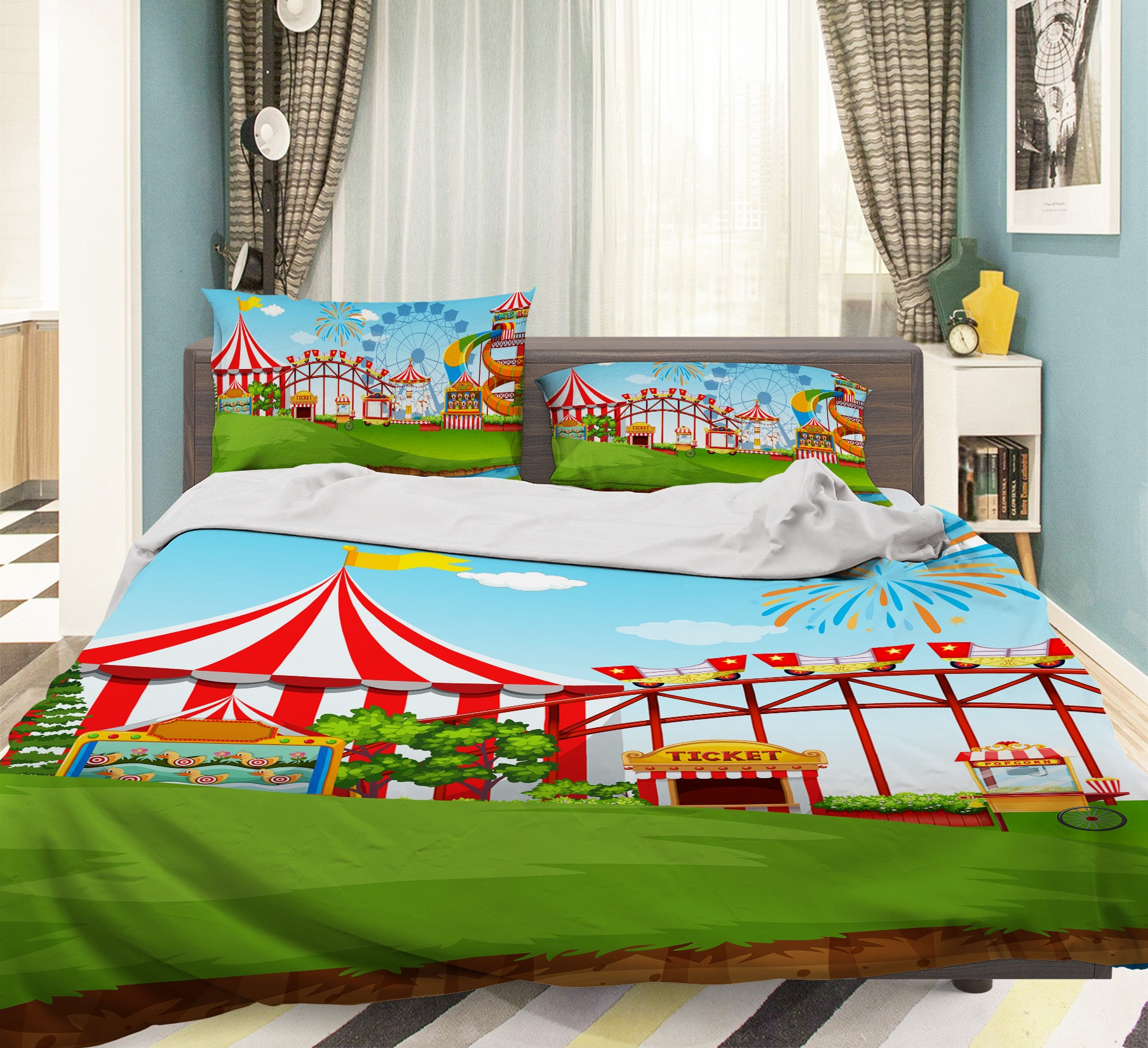 3D Circus 19166 Bed Pillowcases Quilt
