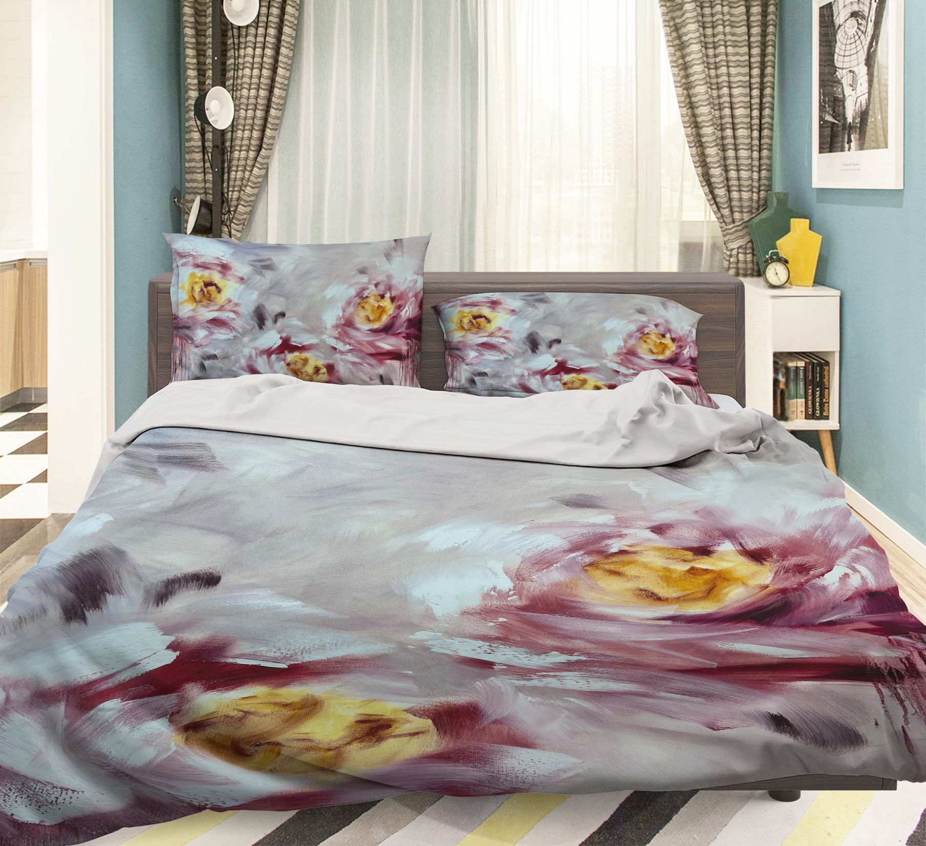 3D Painted Flowers 3134 Skromova Marina Bedding Bed Pillowcases Quilt Cover Duvet Cover