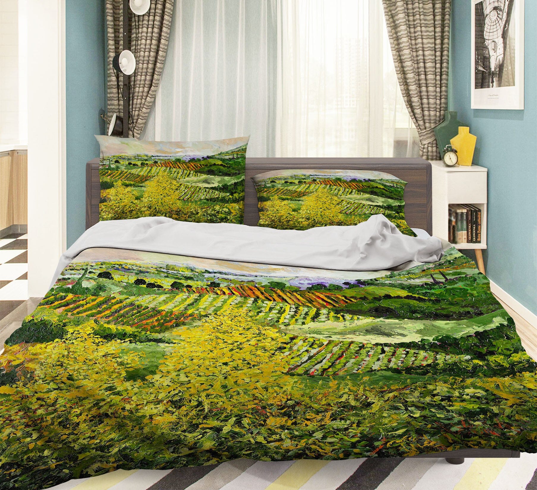3D Yellow Trees 1009 Allan P. Friedlander Bedding Bed Pillowcases Quilt Quiet Covers AJ Creativity Home
