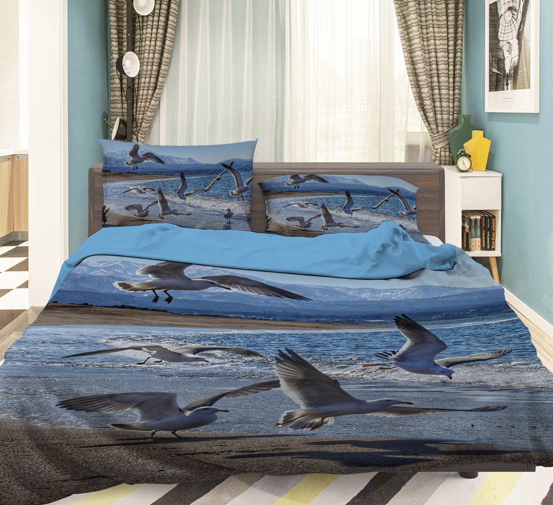 3D Seabird 1917 Bed Pillowcases Quilt Quiet Covers AJ Creativity Home