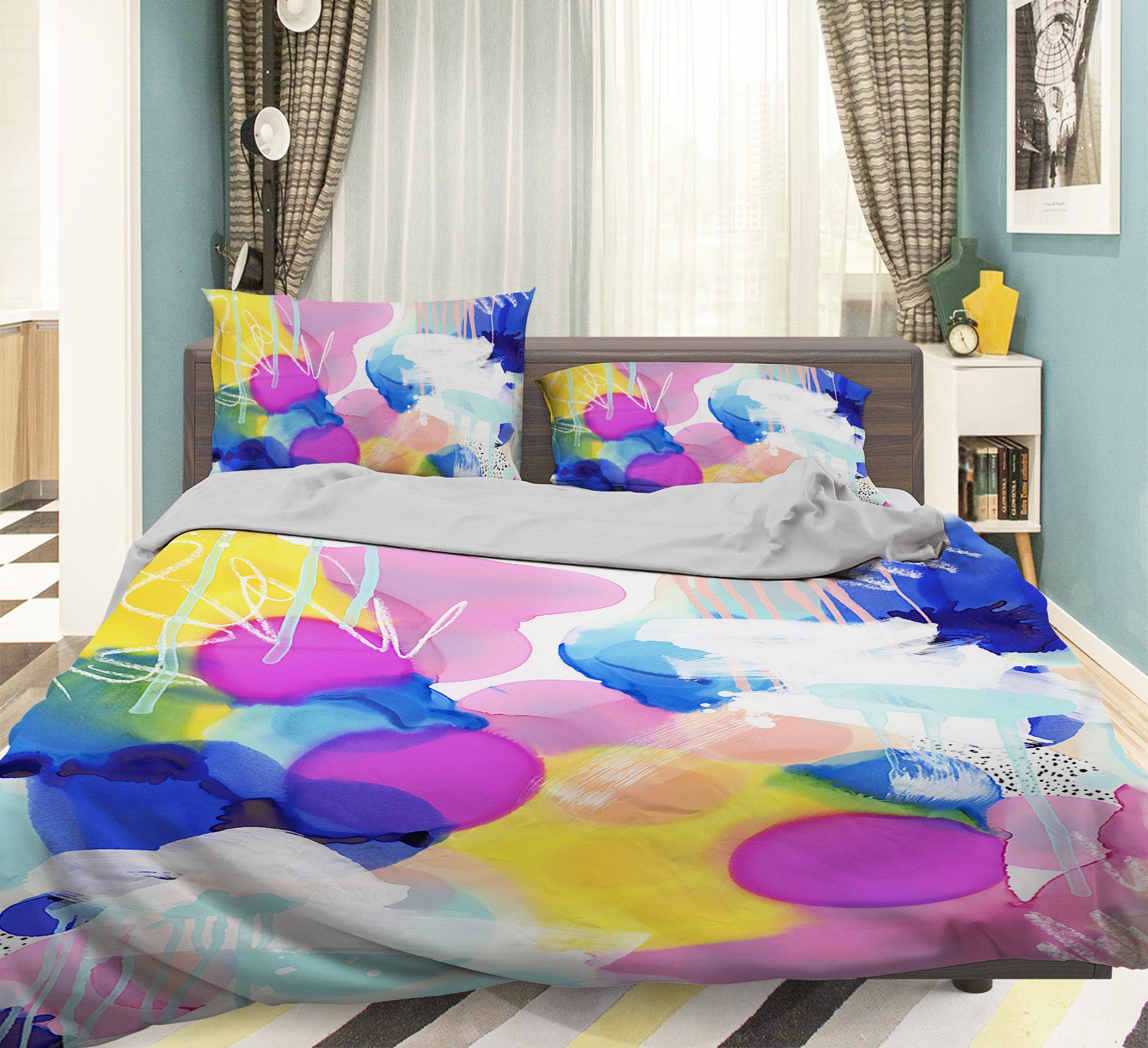 3D Color Circle 12129 Bed Pillowcases Quilt