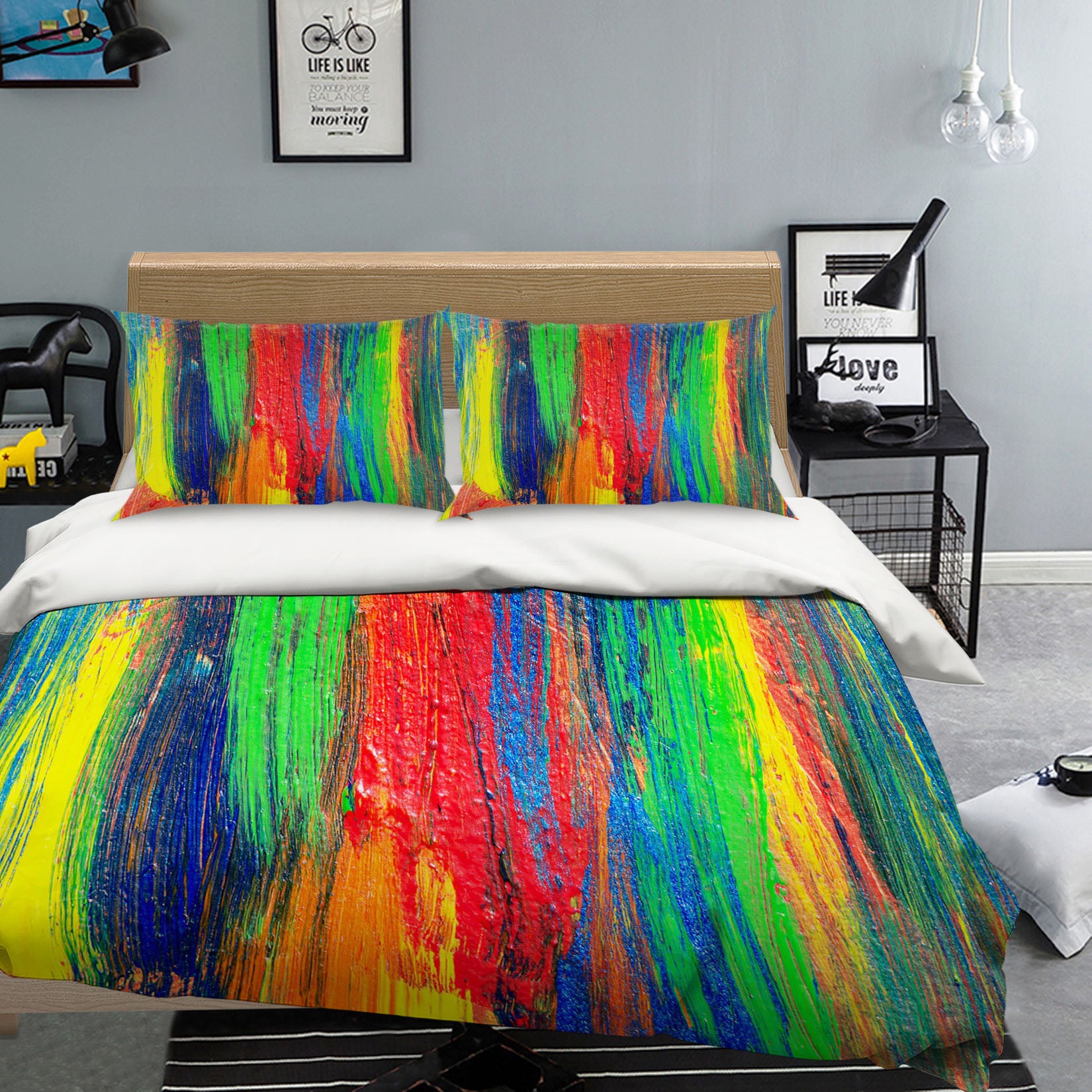 3D Colorful 60149 Bed Pillowcases Quilt