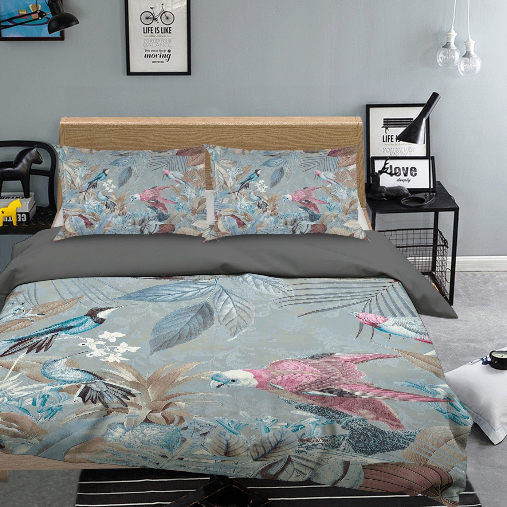 3D Bird Garden 125 Andrea haase Bedding Bed Pillowcases Quilt Quiet Covers AJ Creativity Home