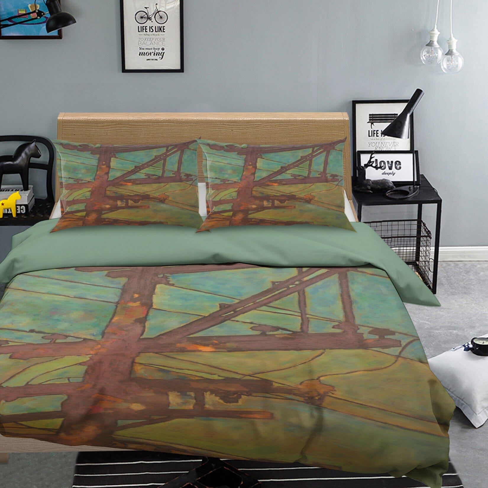 3D Telephone Pole 1109 Allan P. Friedlander Bedding Bed Pillowcases Quilt Quiet Covers AJ Creativity Home