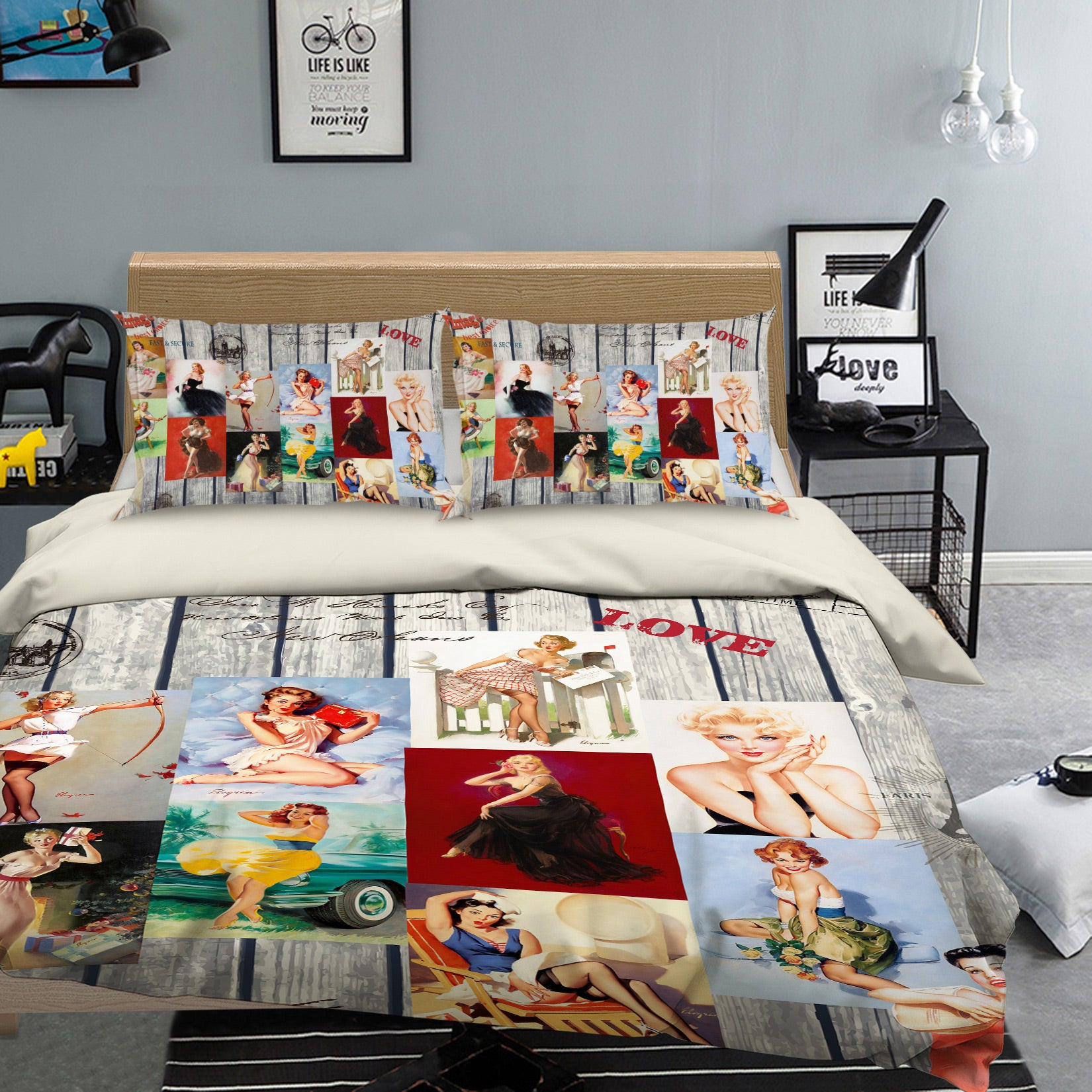 3D Wood Plank Poster 12071 Bed Pillowcases Quilt