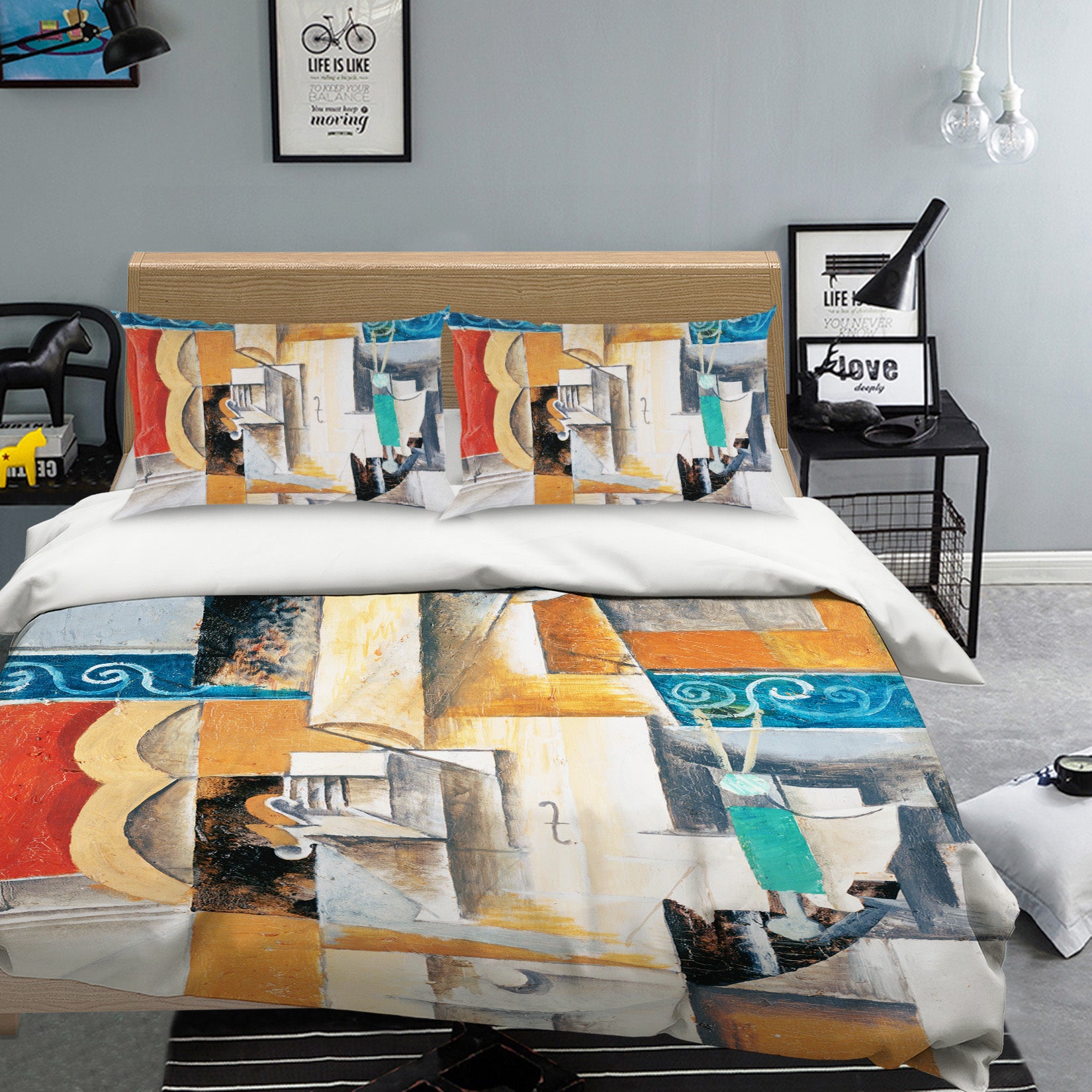 3D Abstract Graph 12178 Bed Pillowcases Quilt