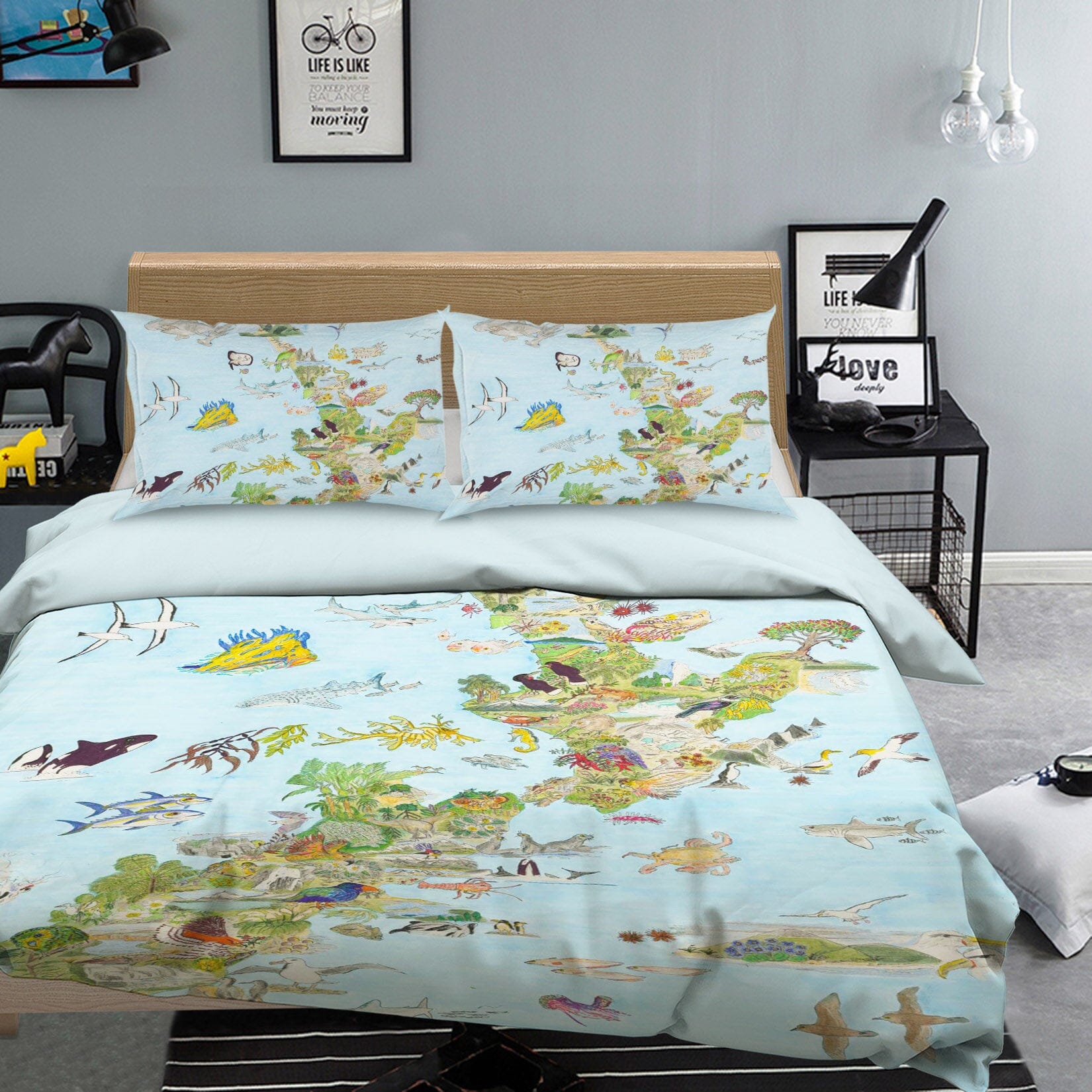 3D Animal Forest 032 Michael Sewell Bedding Bed Pillowcases Quilt Quiet Covers AJ Creativity Home