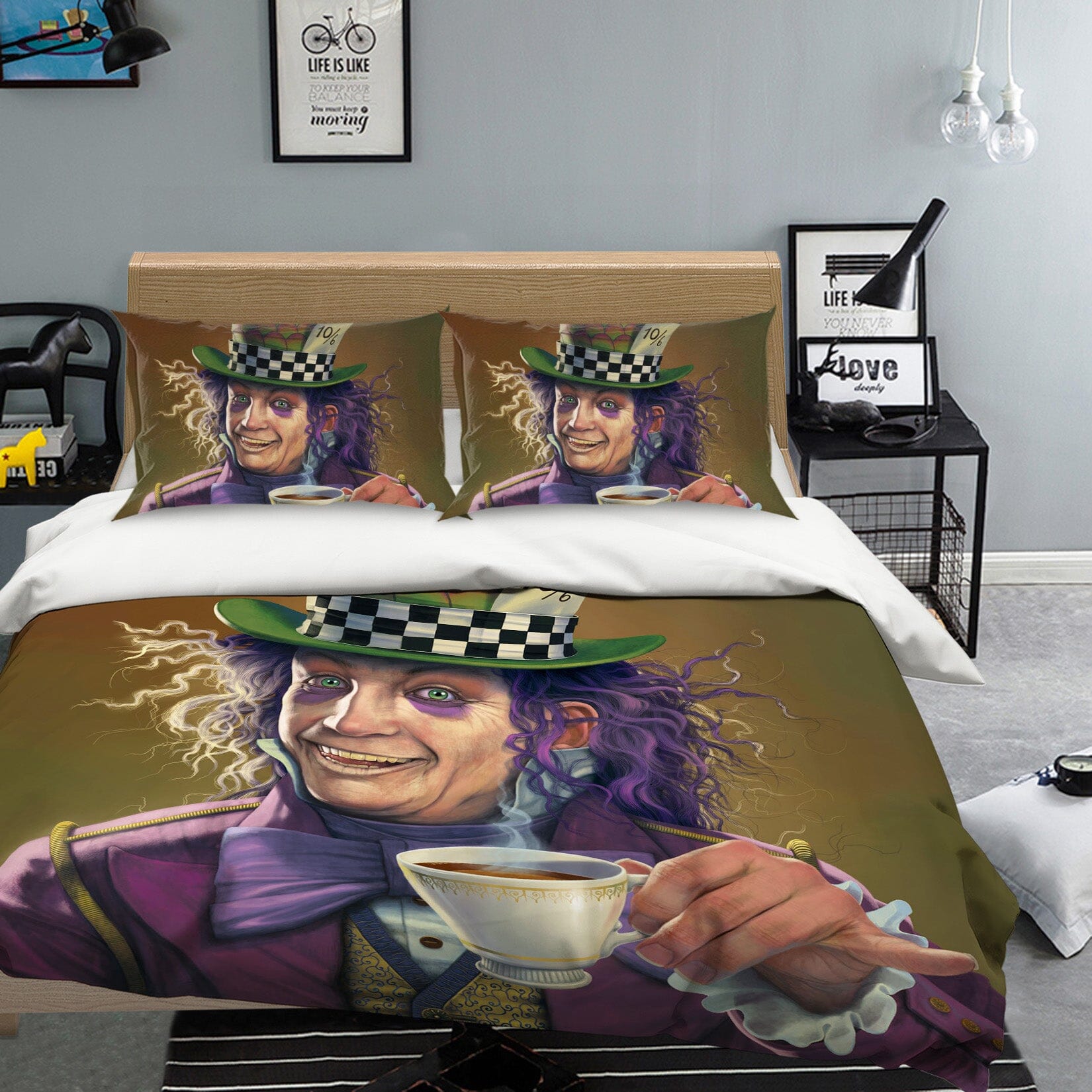 3D Mad Hatter Def 058 Bed Pillowcases Quilt Exclusive Designer Vincent Quiet Covers AJ Creativity Home