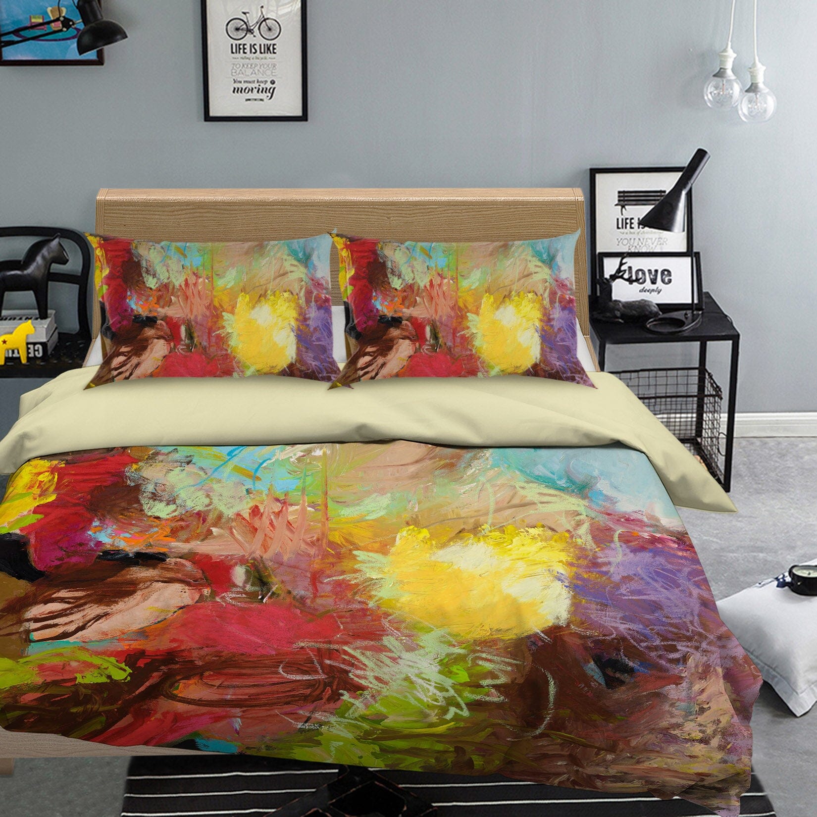 3D Color Graffiti 127 Allan P. Friedlander Bedding Bed Pillowcases Quilt Quiet Covers AJ Creativity Home
