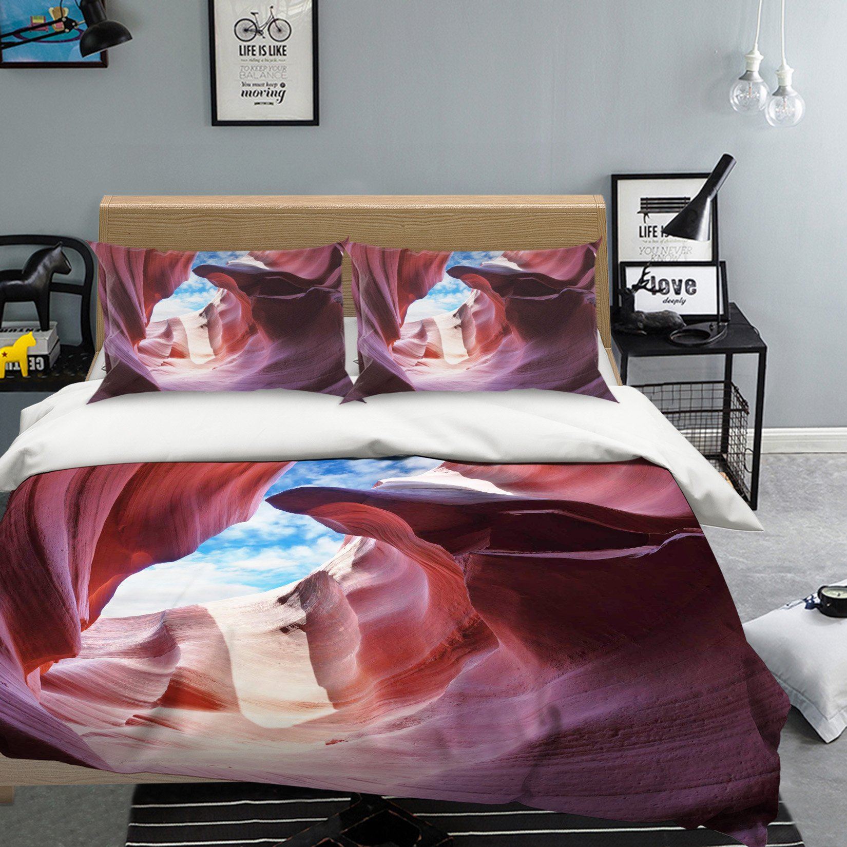 3D Redstone Cave 016 Bed Pillowcases Quilt Wallpaper AJ Wallpaper