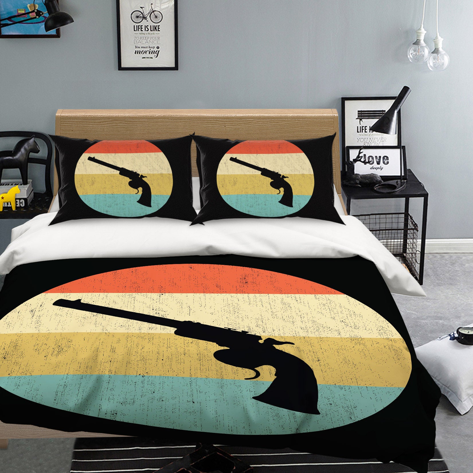 3D Rainbow Weapon 59075 Bed Pillowcases Quilt
