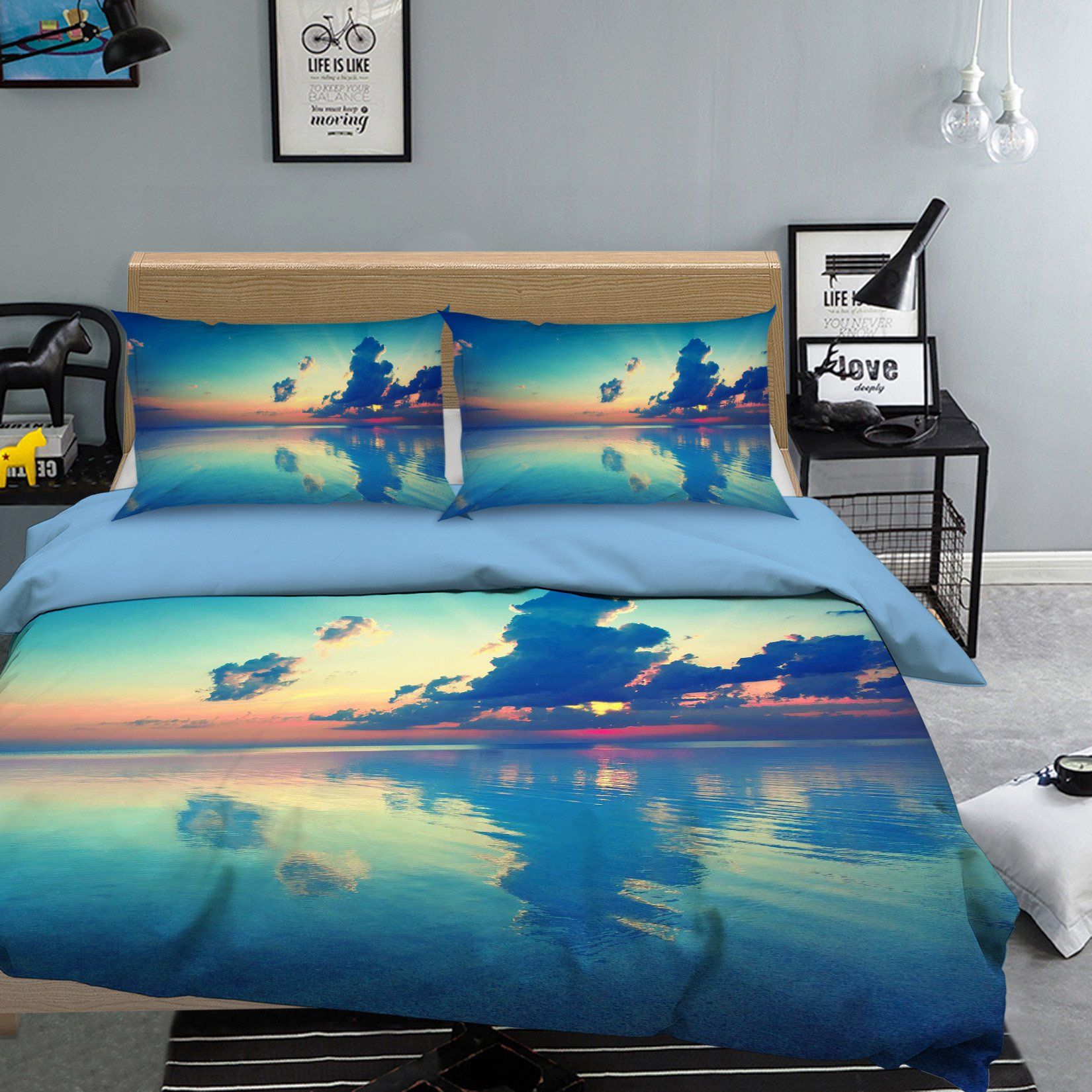 3D Lake Surface 044 Bed Pillowcases Quilt Wallpaper AJ Wallpaper